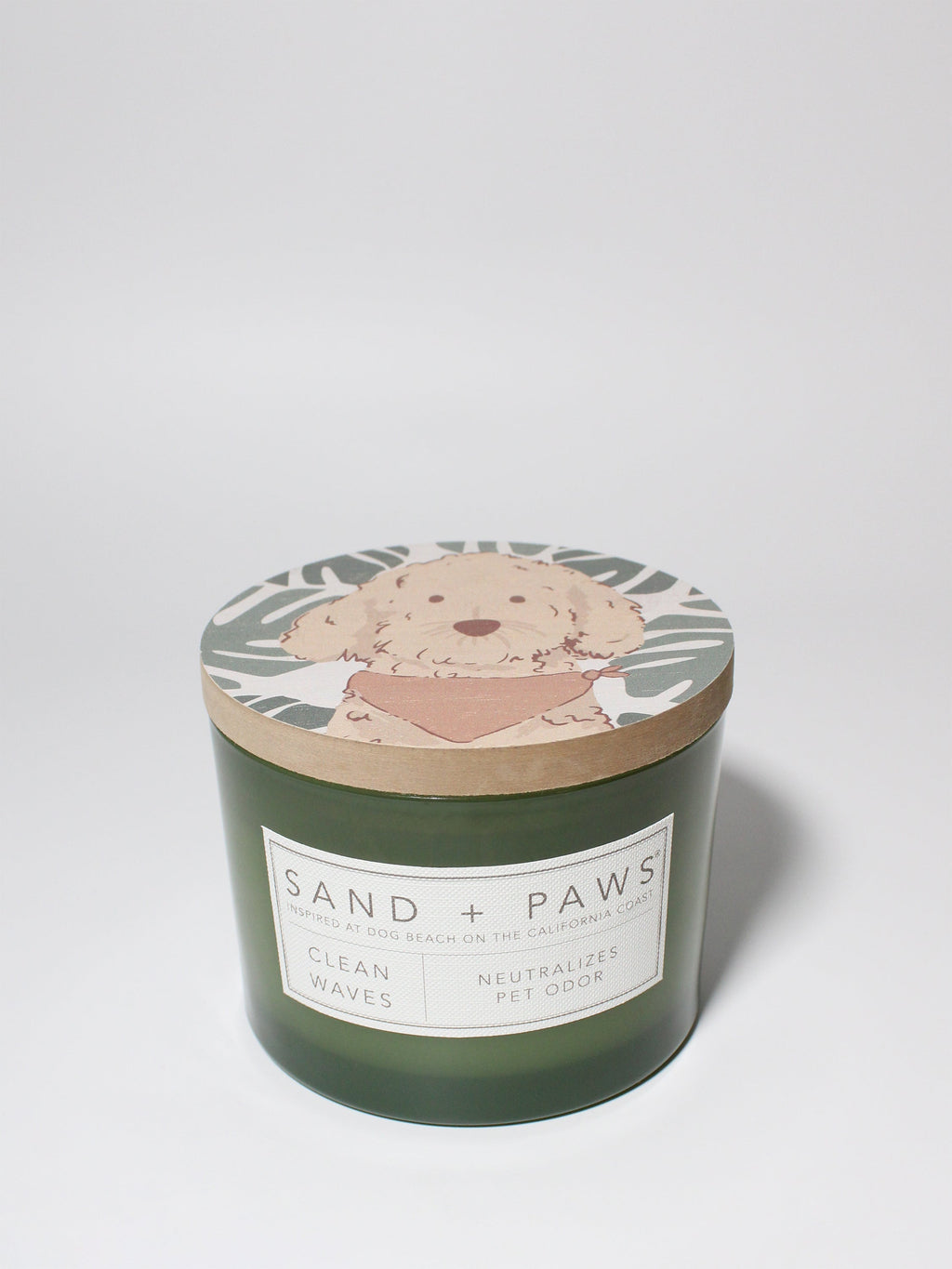 Sand + Paws Clean Waves Cozy 12 oz scented candle
