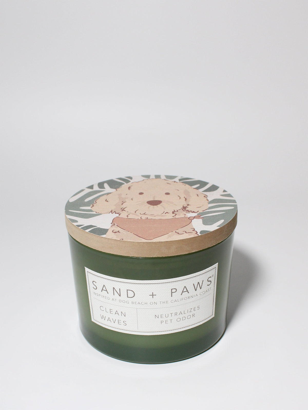 Sand + Paws Clean Waves Cozy 12 oz scented candle