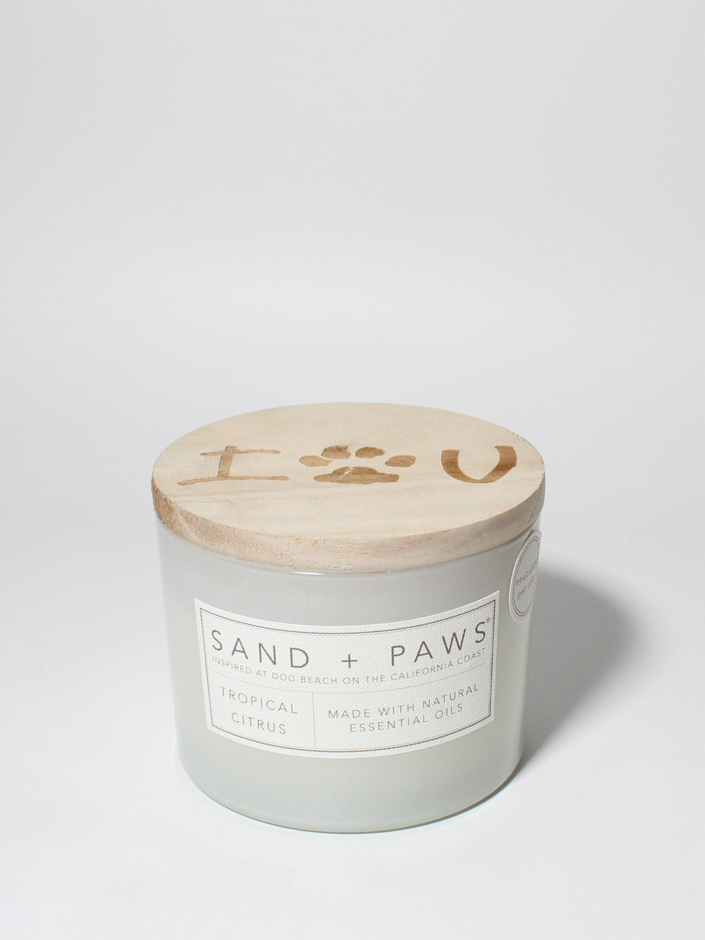 Sand + Paws Tropical Citrus Cozy 12 oz scented candle