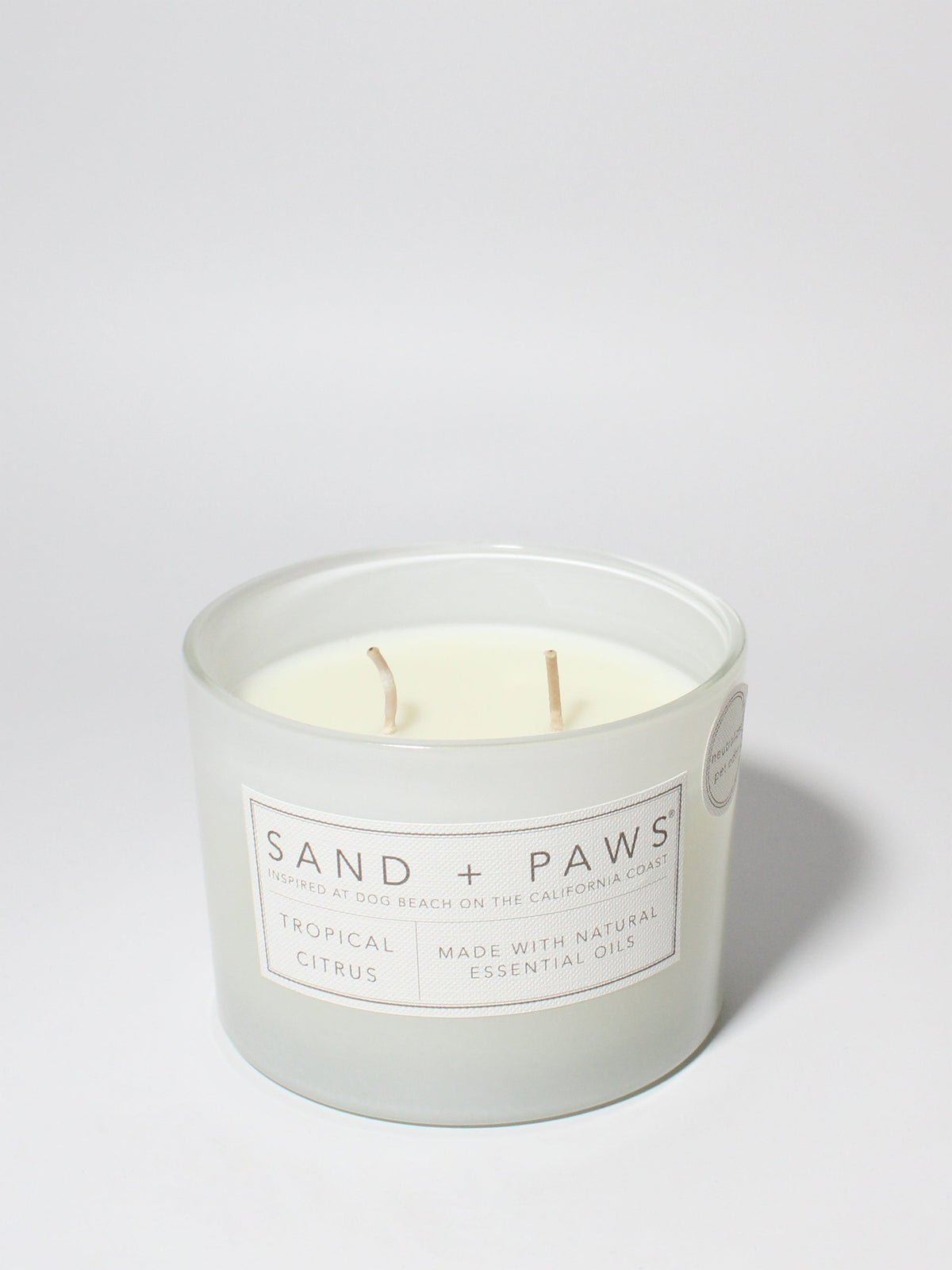 Sand + Paws Tropical Citrus Cozy 12 oz scented candle