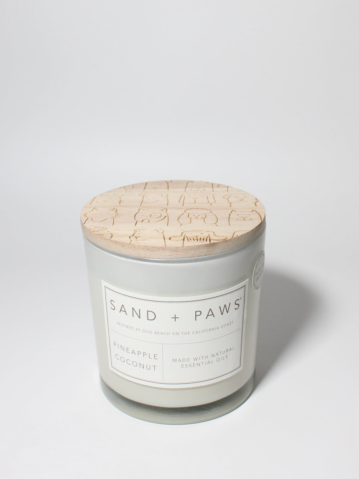 Sand + Paws Pineapple Coconut Cozy 21 oz scented candle