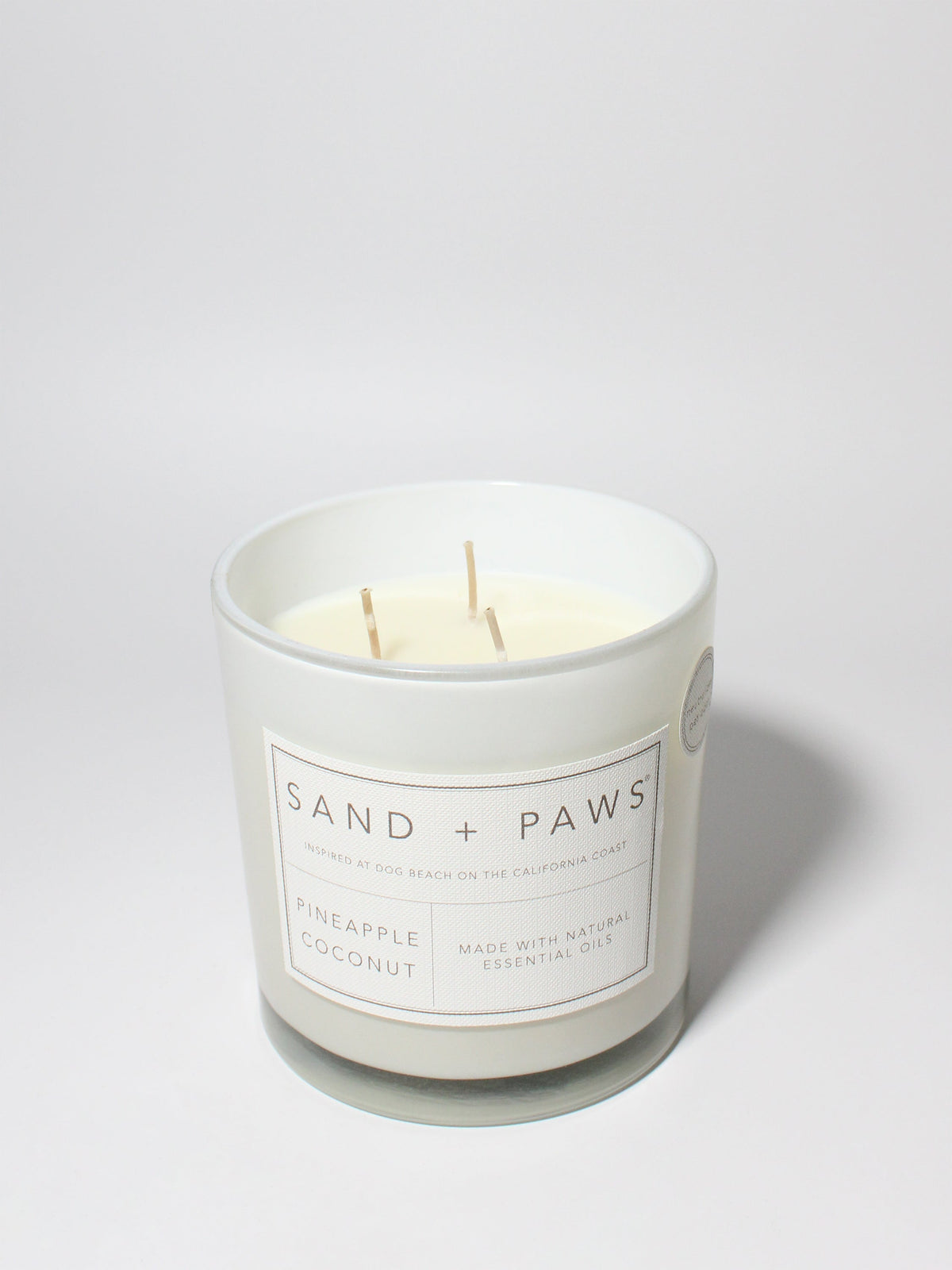 Sand + Paws Pineapple Coconut Cozy 21 oz scented candle