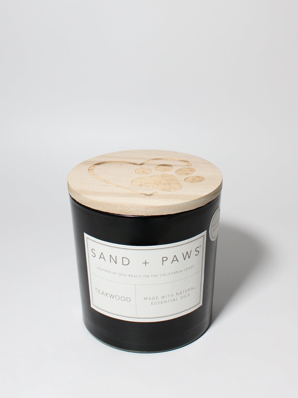 Sand + Paws Teakwood Cozy 21 oz scented candle