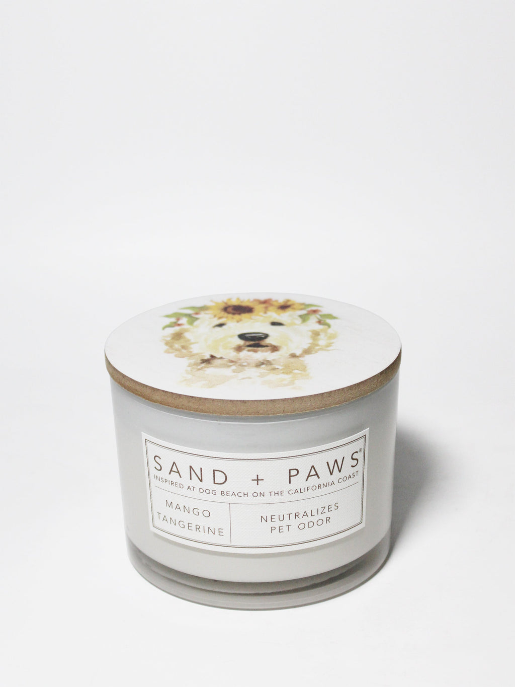 Sand + Paws Mango Tangerine Cozy 12 oz scented candle