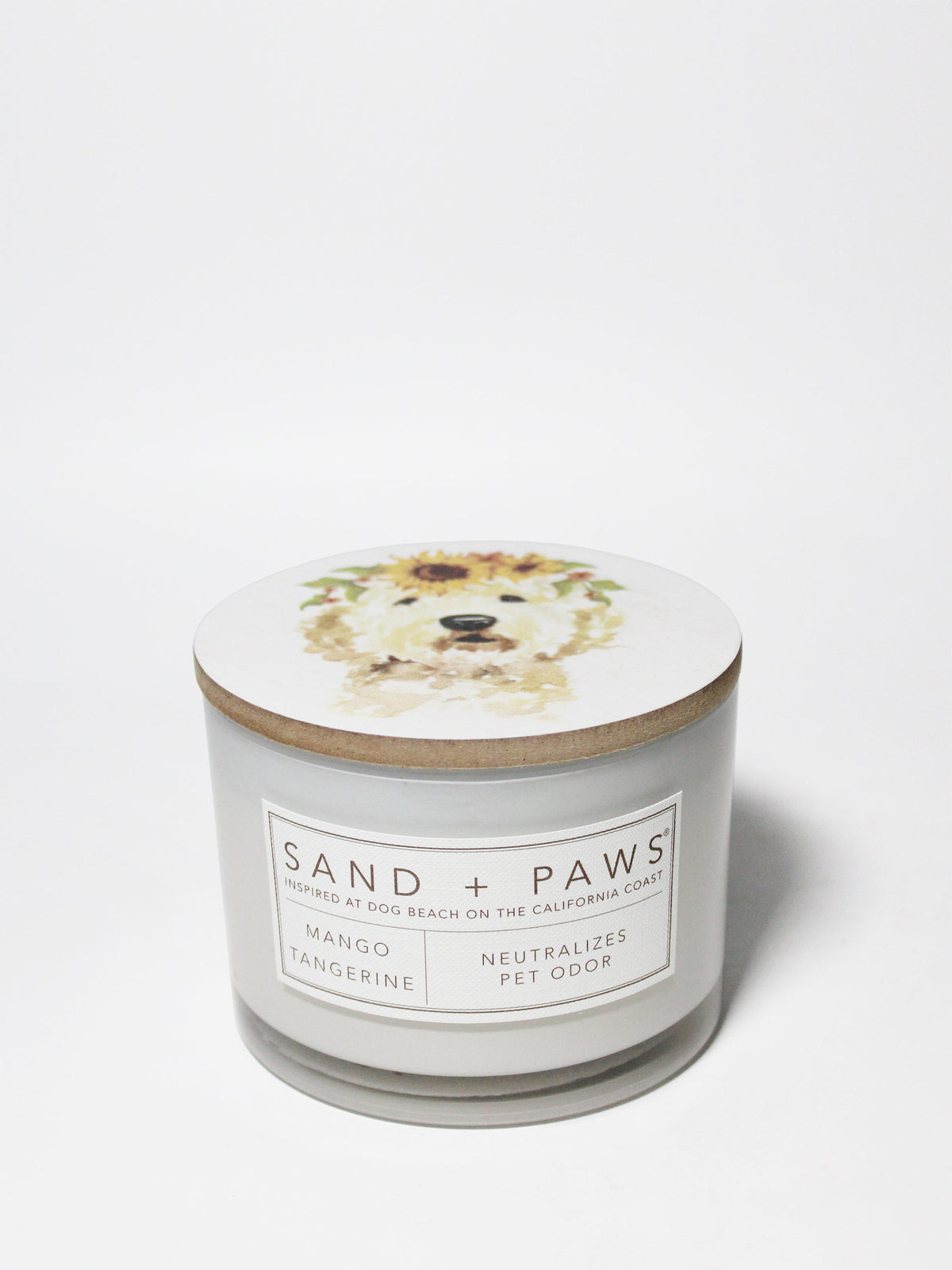 Sand + Paws Mango Tangerine Cozy 12 oz scented candle