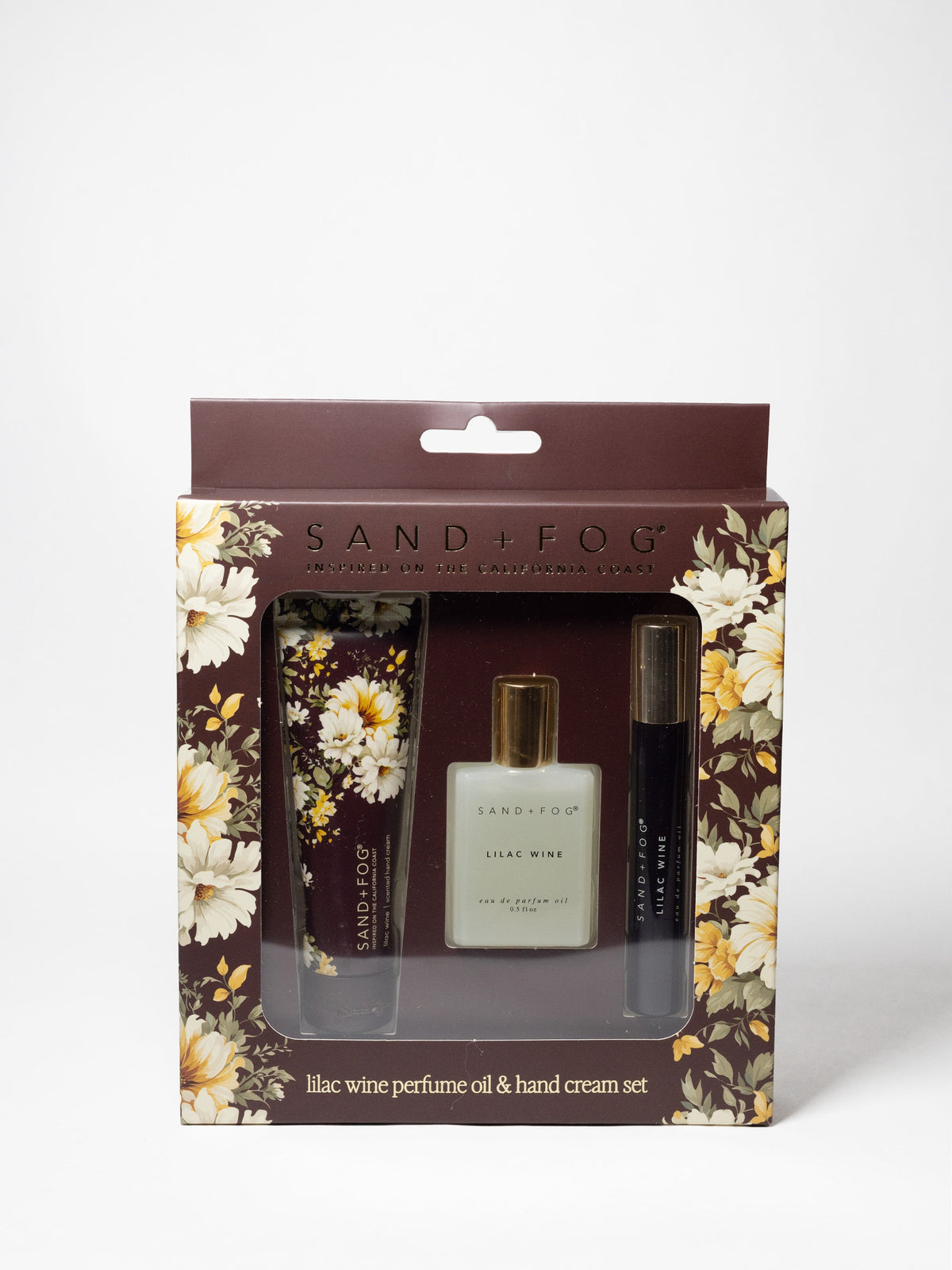 Hand Cream and Luxurious Perfume Oil Rollerball Set - Lilac Wine