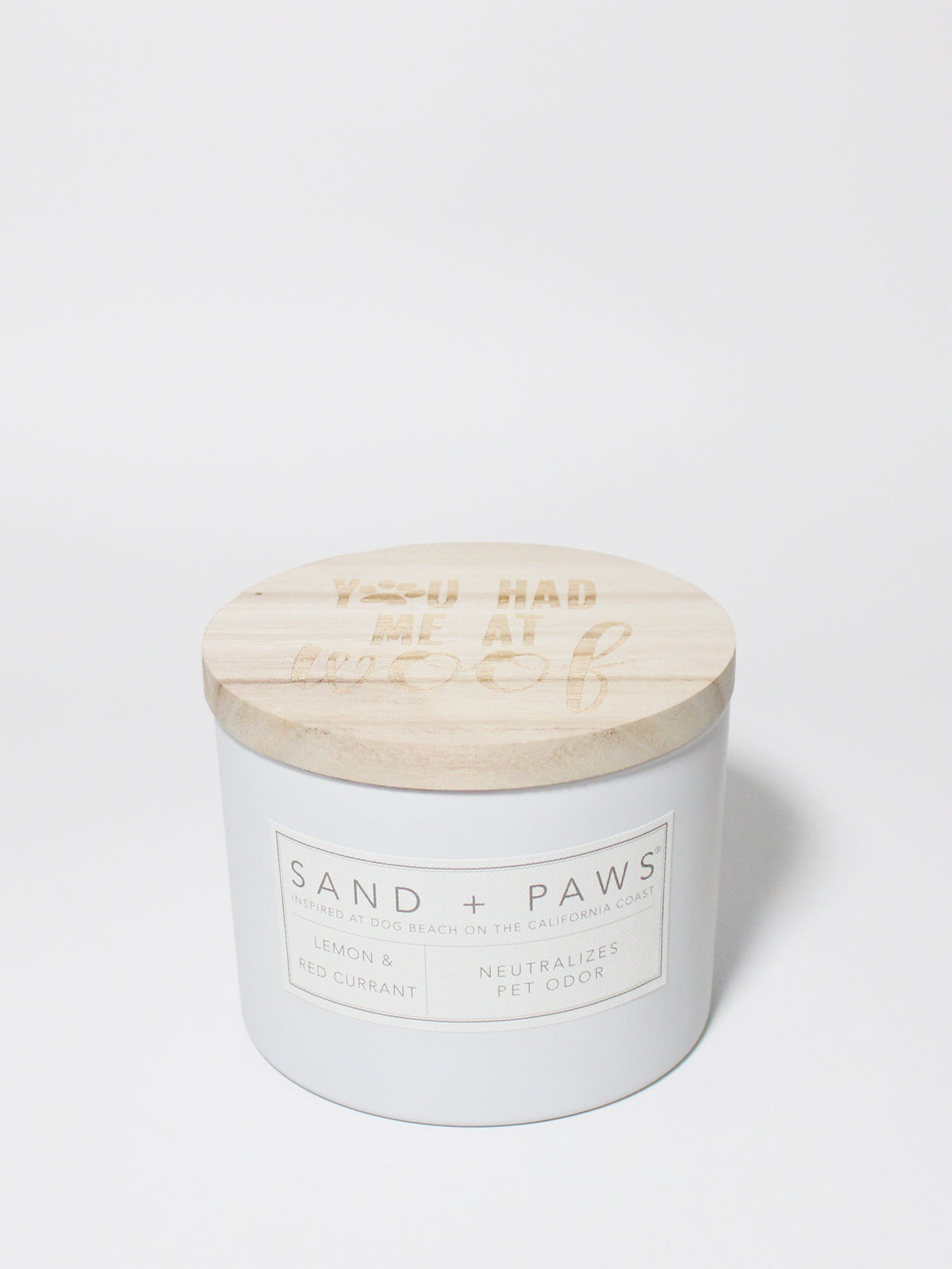 Sand + Paws Lemon & Red Currant Cozy 12 oz scented candle