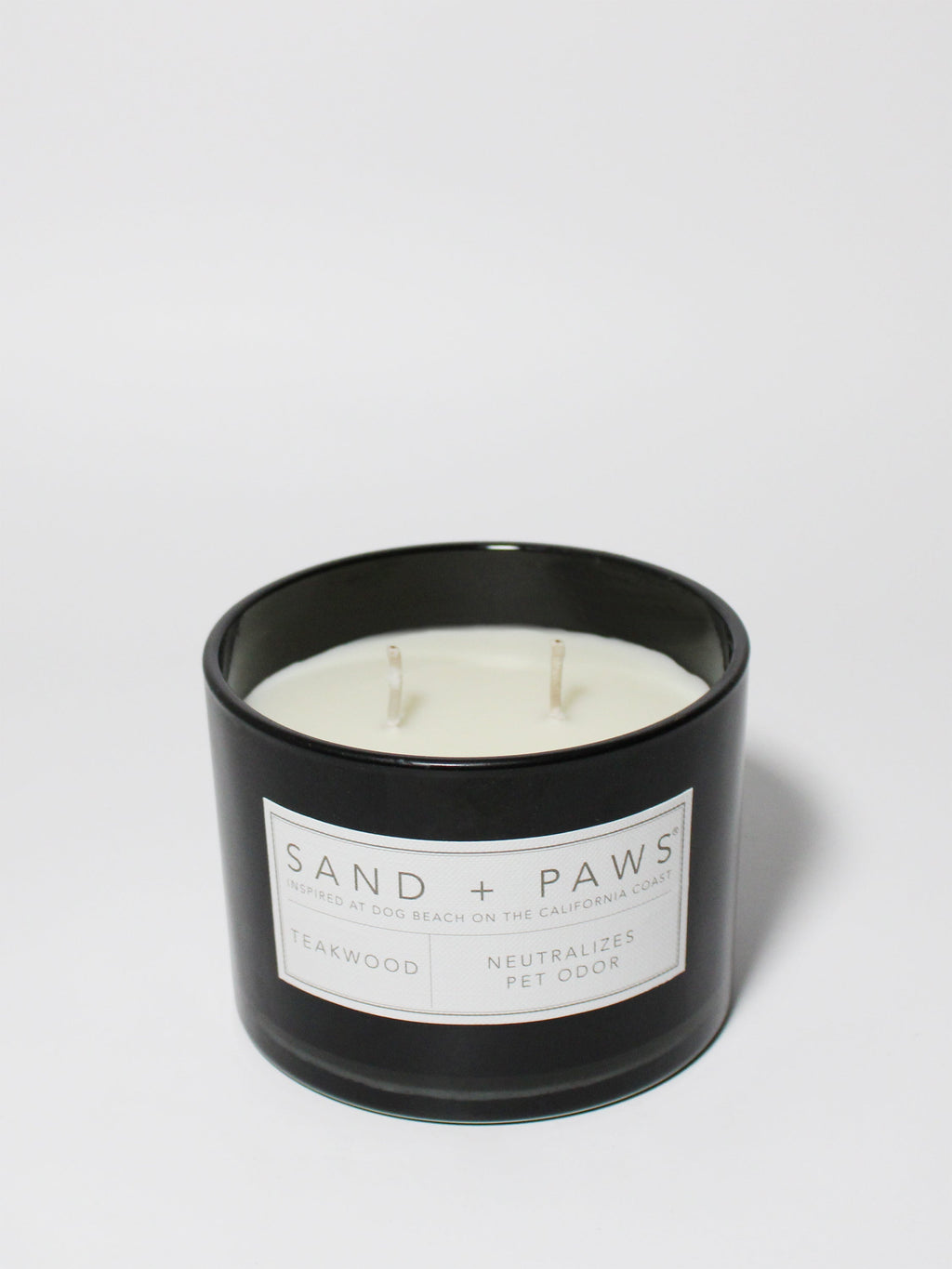 Sand + Paws Teakwood Cozy 12 oz scented candle