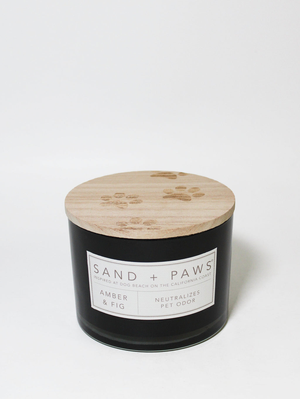 Sand + Paws Amber & Fig Cozy 12 oz scented candle
