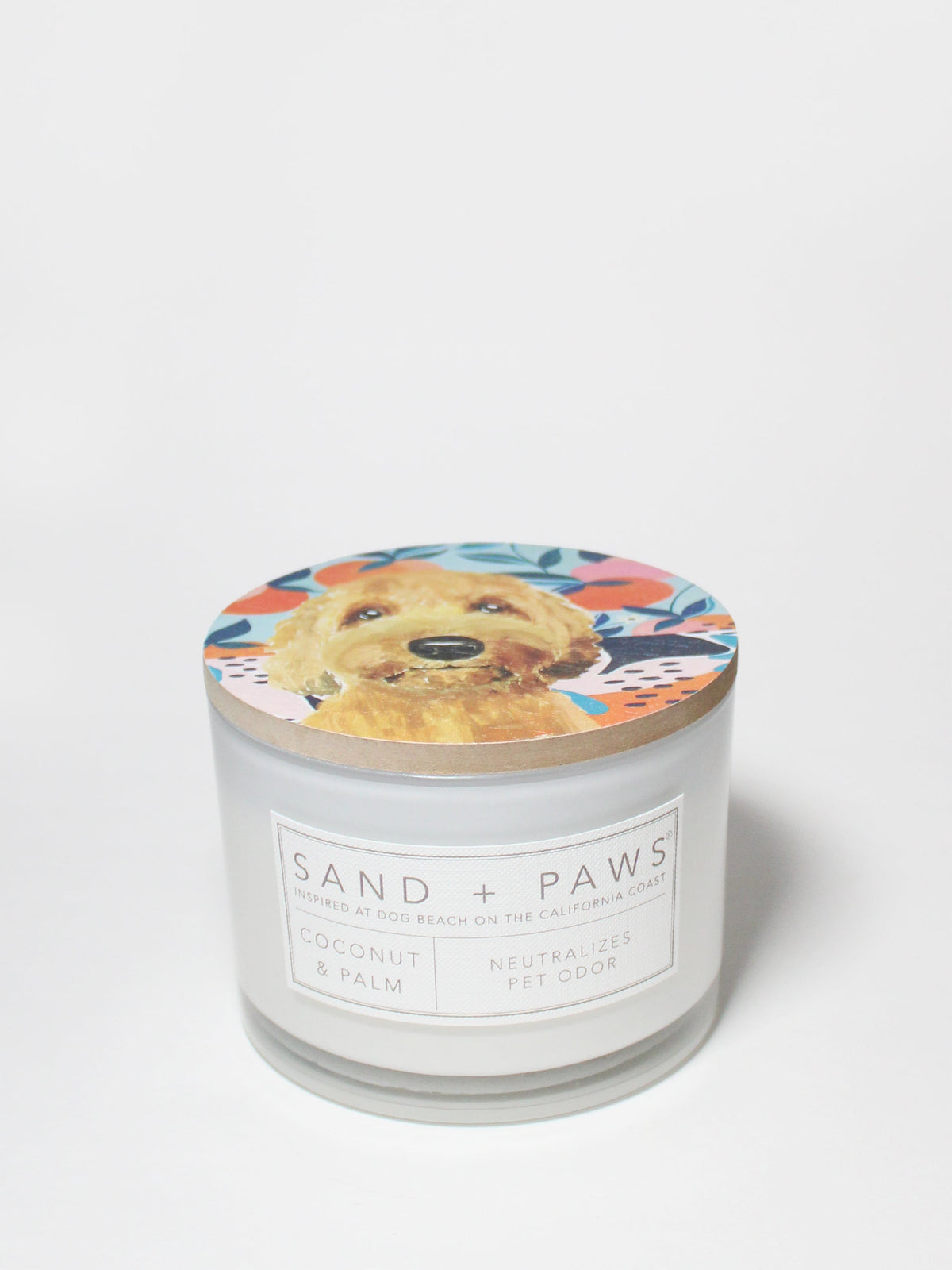 Sand + Paws Coconut & Palm Cozy 12 oz scented candle