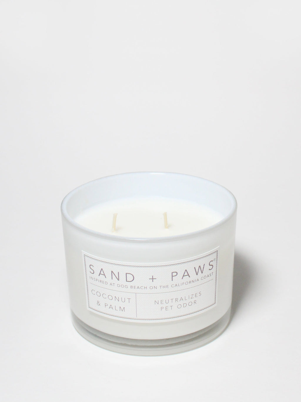 Sand + Paws Coconut & Palm Cozy 12 oz scented candle