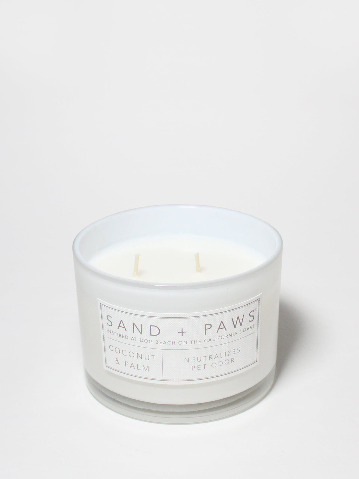 Sand + Paws Coconut & Palm Cozy 12 oz scented candle