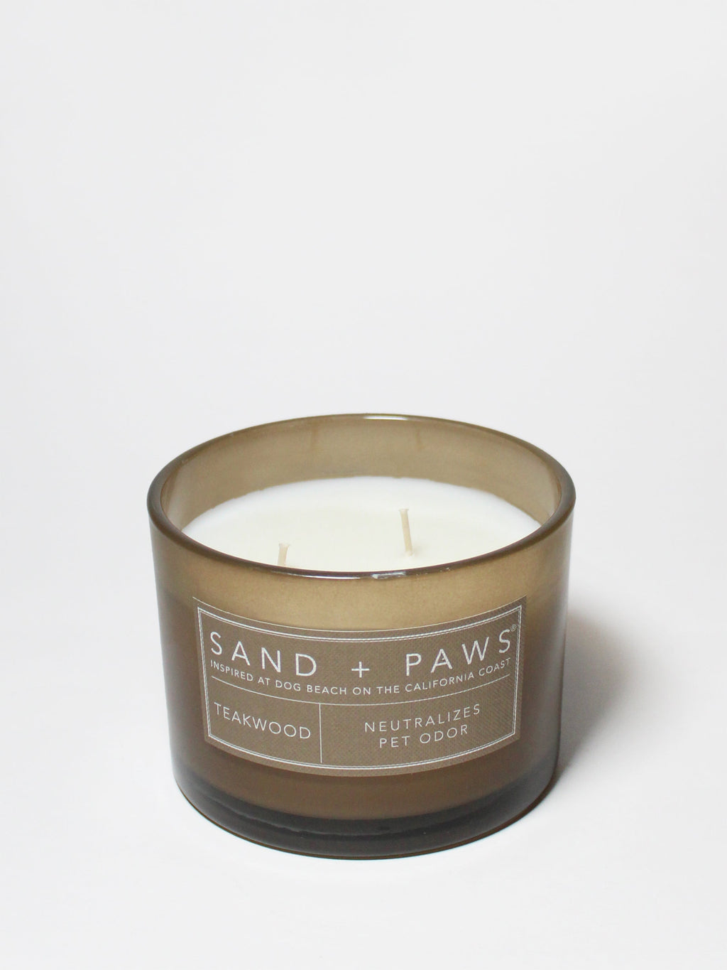Sand + Paws Teakwood Cozy 12 oz scented candle