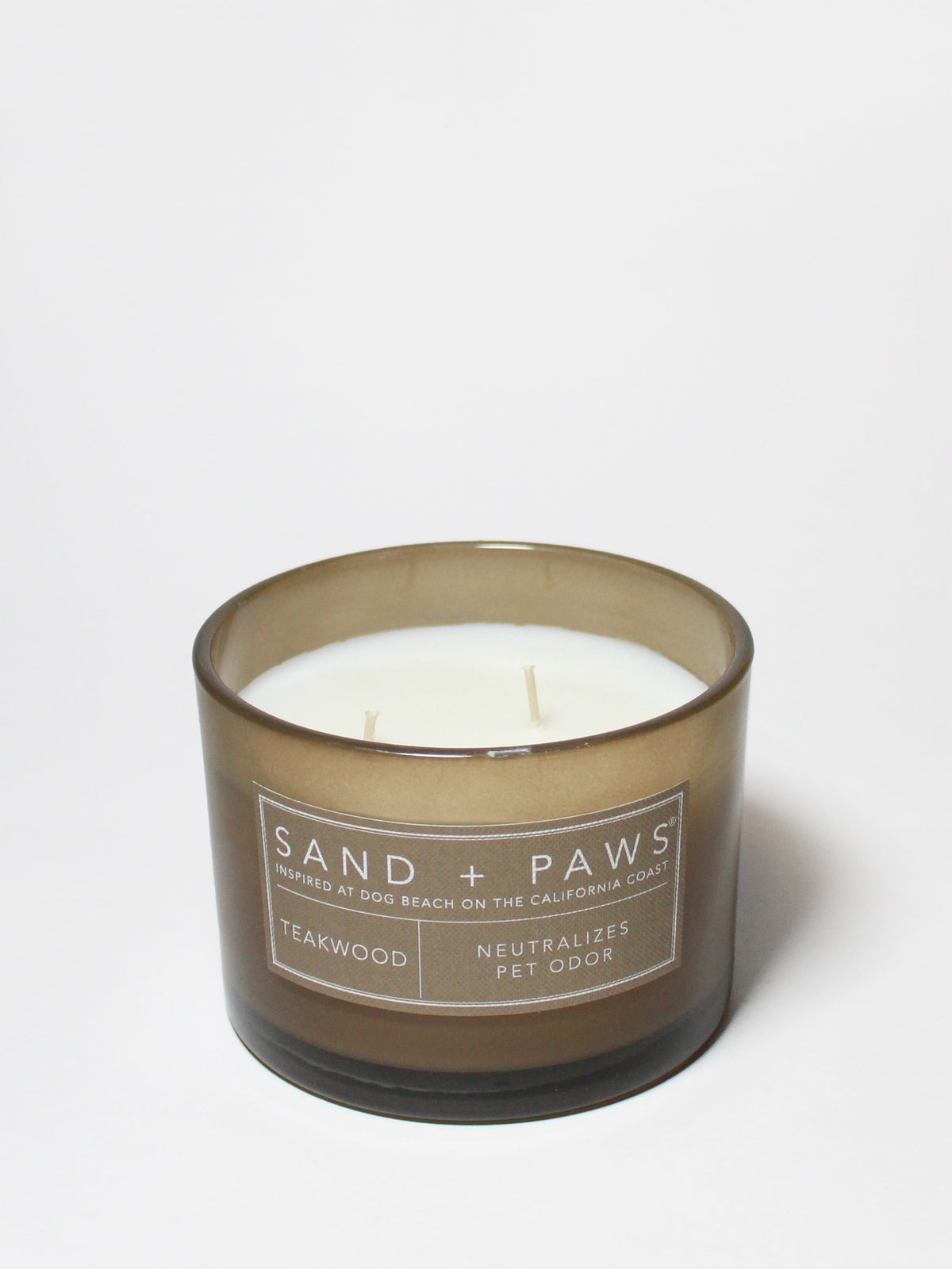 Sand + Paws Teakwood Cozy 12 oz scented candle