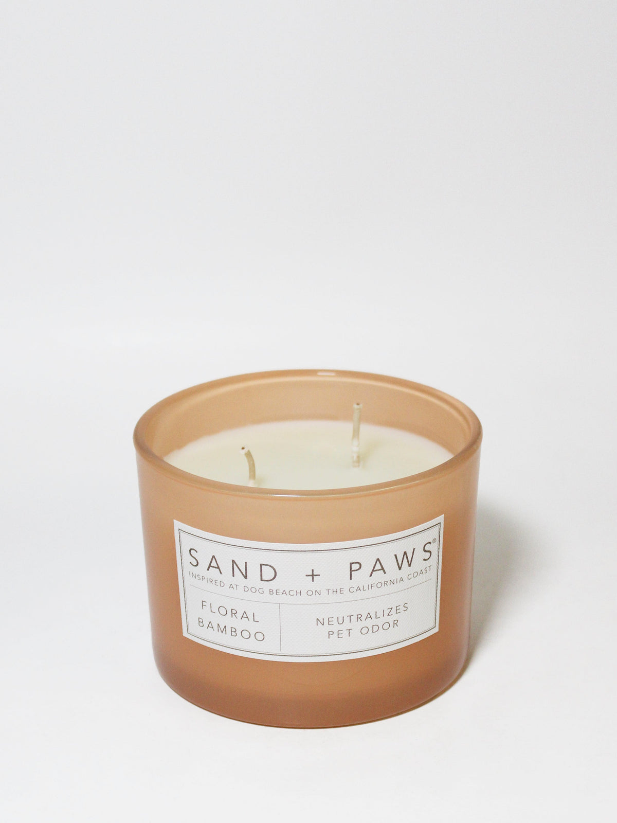 Sand + Paws Floral Bamboo Cozy 12 oz scented candle