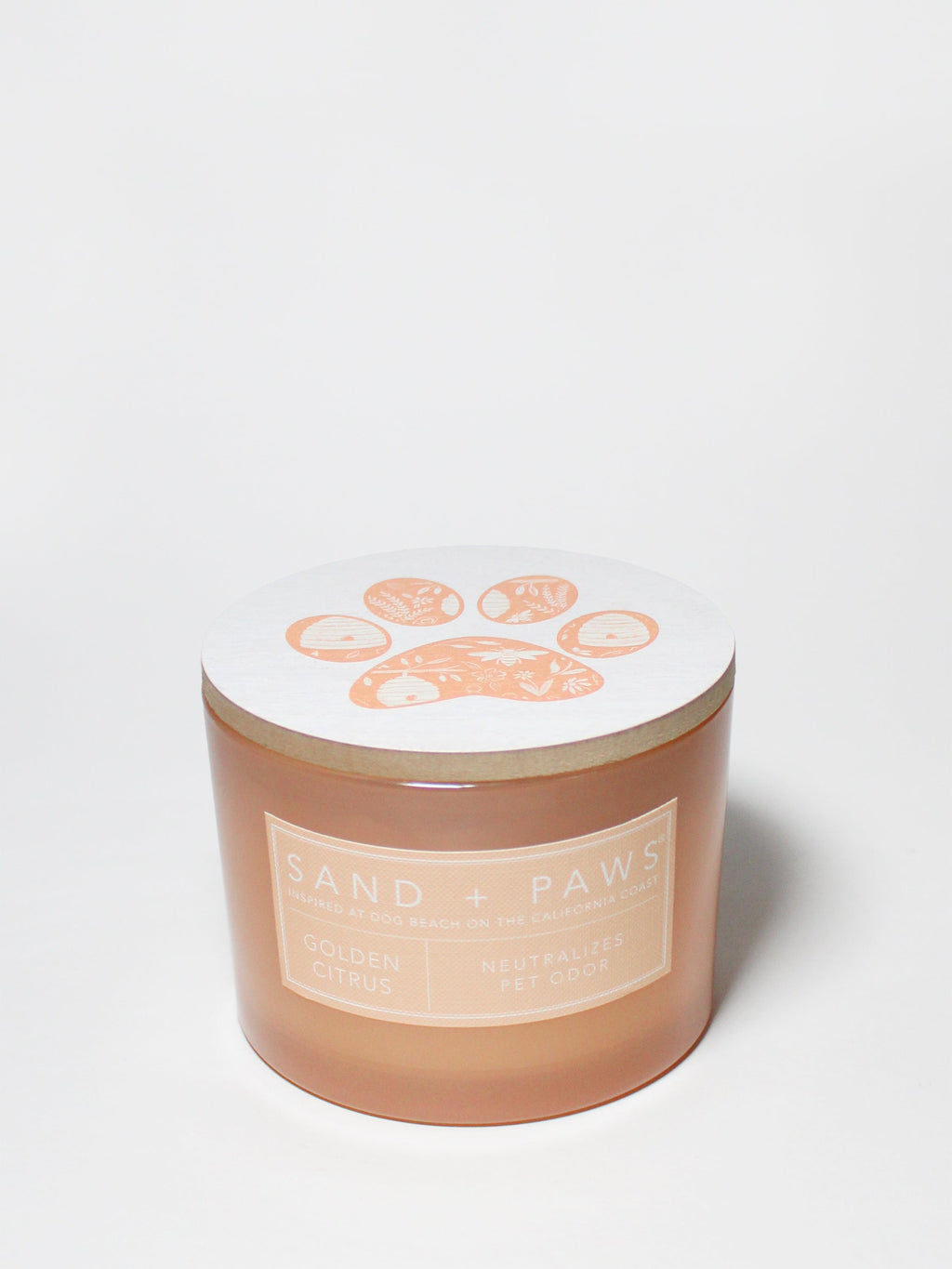 Sand + Paws Golden Citrus Cozy 12 oz scented candle