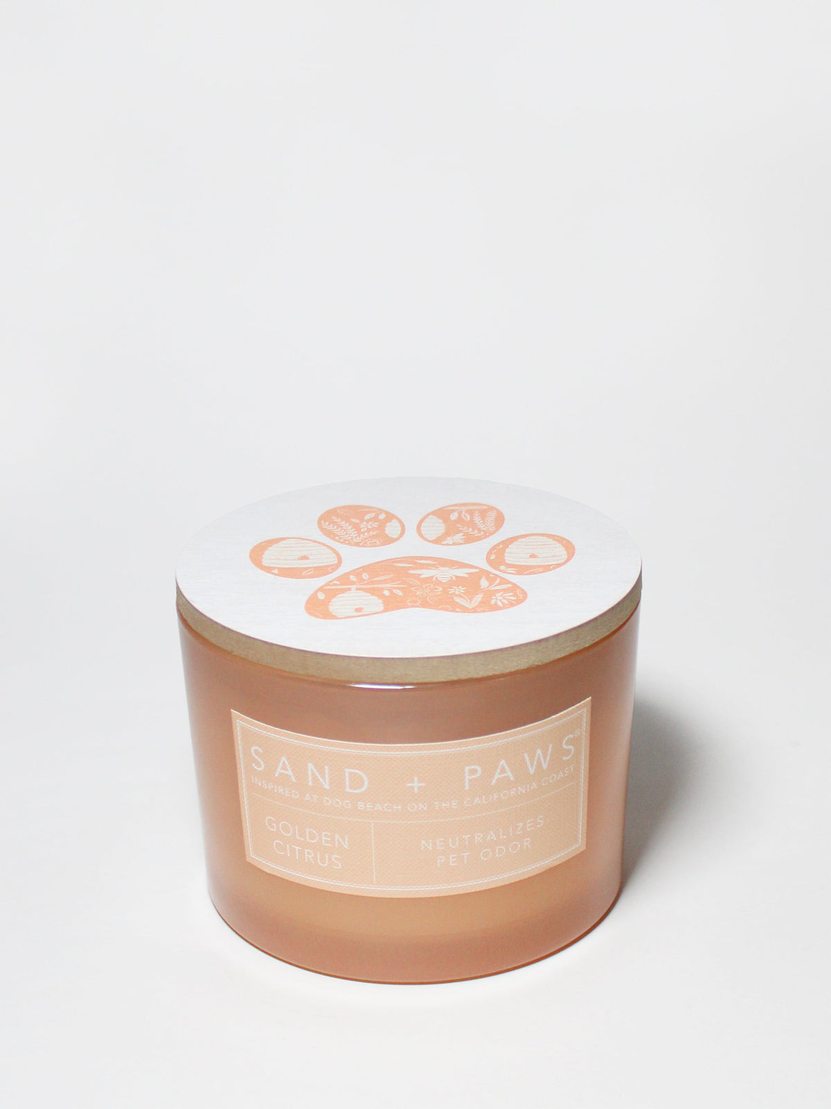 Sand + Paws Golden Citrus Cozy 12 oz scented candle