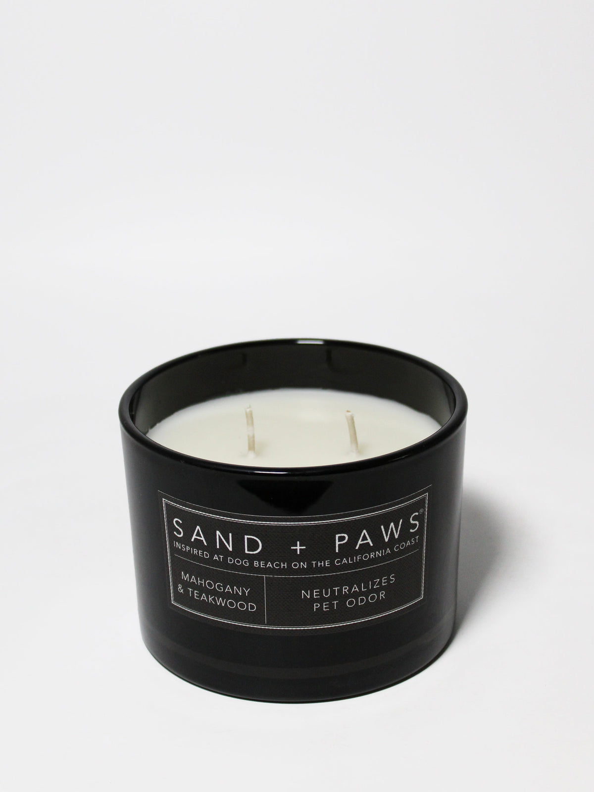 Sand + Paws Mahogany & Teakwood Cozy 12 oz scented candle