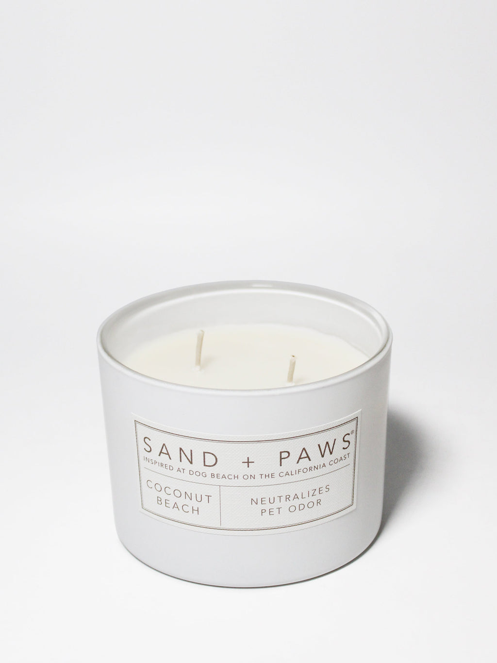 Sand + Paws Coconut Beach Cozy 12 oz scented candle