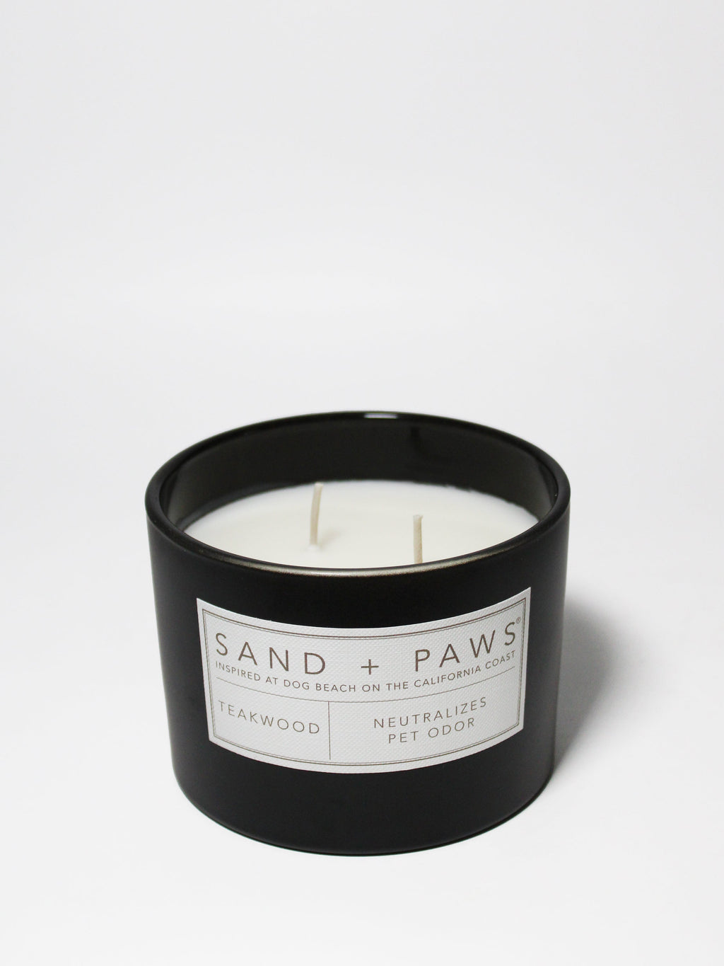 Sand + Paws Teakwood Cozy 12 oz scented candle