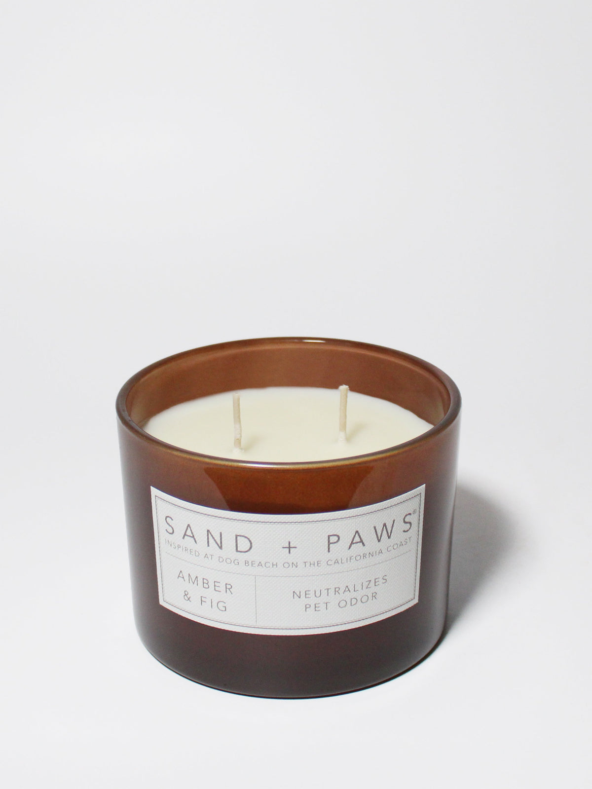 Sand + Paws Amber & Fig Cozy 12 oz scented candle