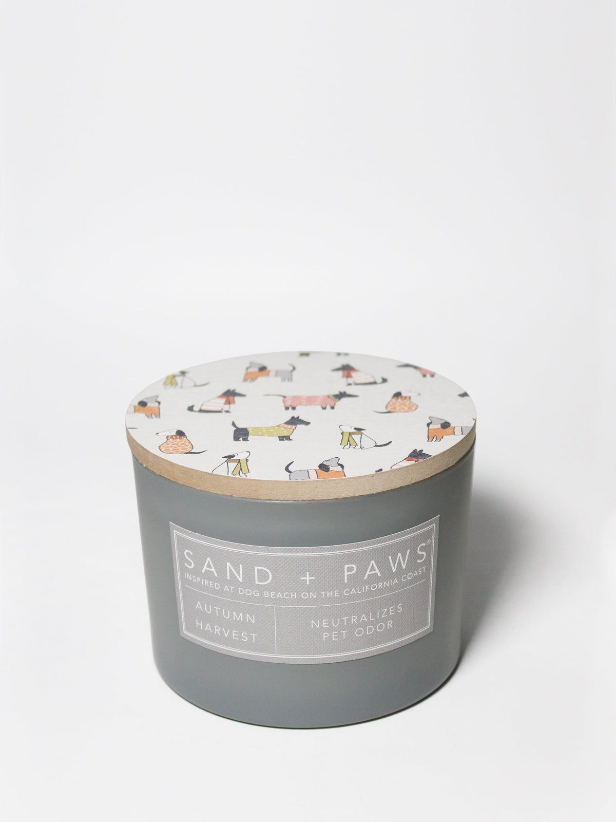 Sand + Paws Autumn Harvest Cozy 12 oz scented candle