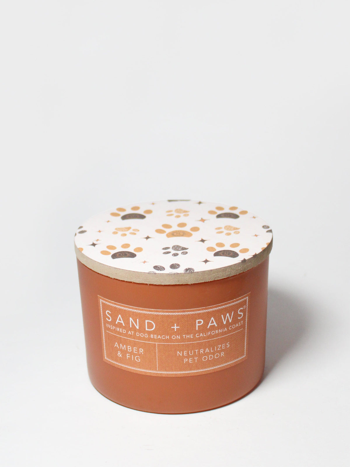 Sand + Paws Amber & Fig Cozy 12 oz scented candle
