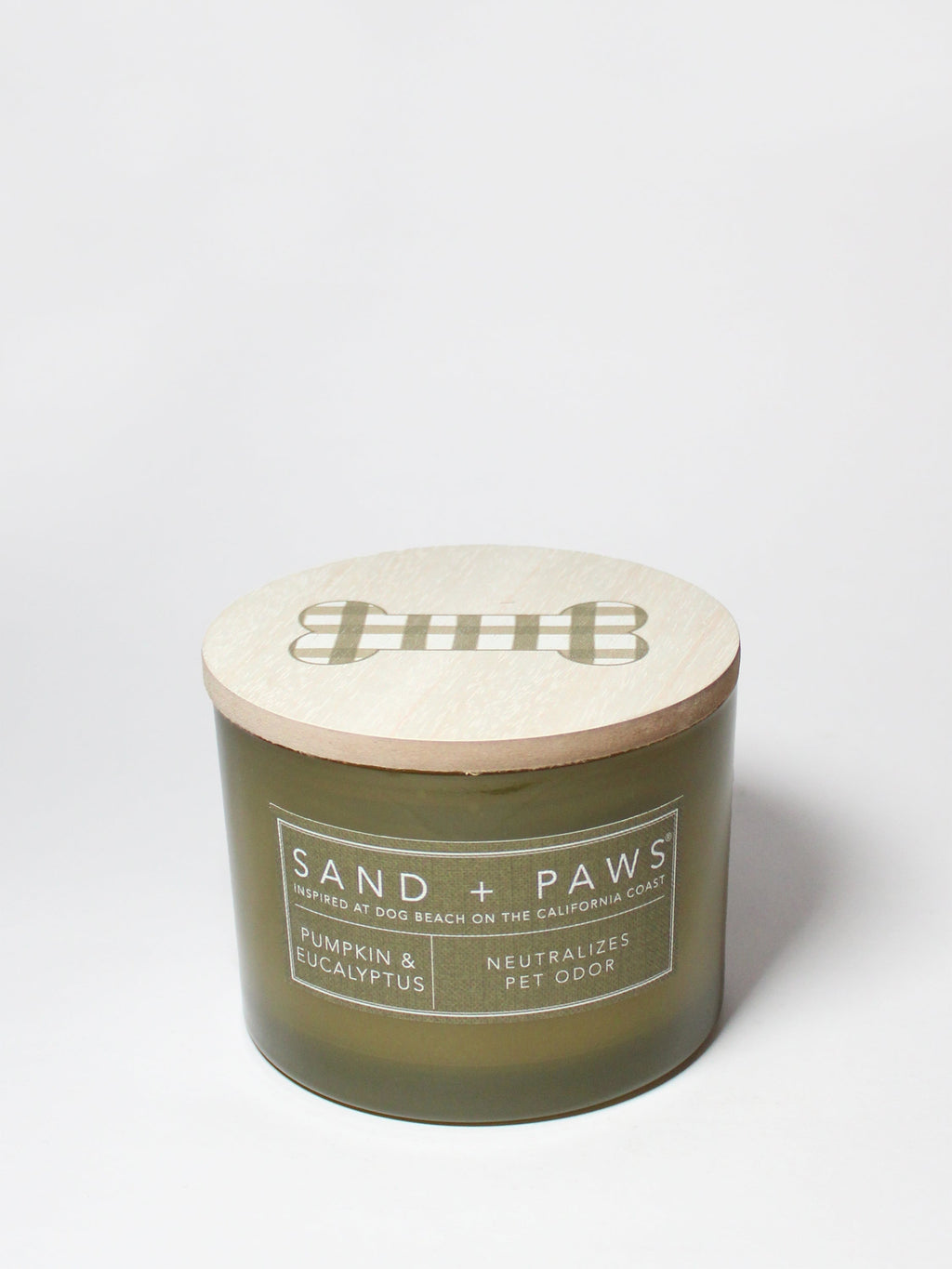 Sand + Paws Pumpkin & Eucalyptus Cozy 12 oz scented candle
