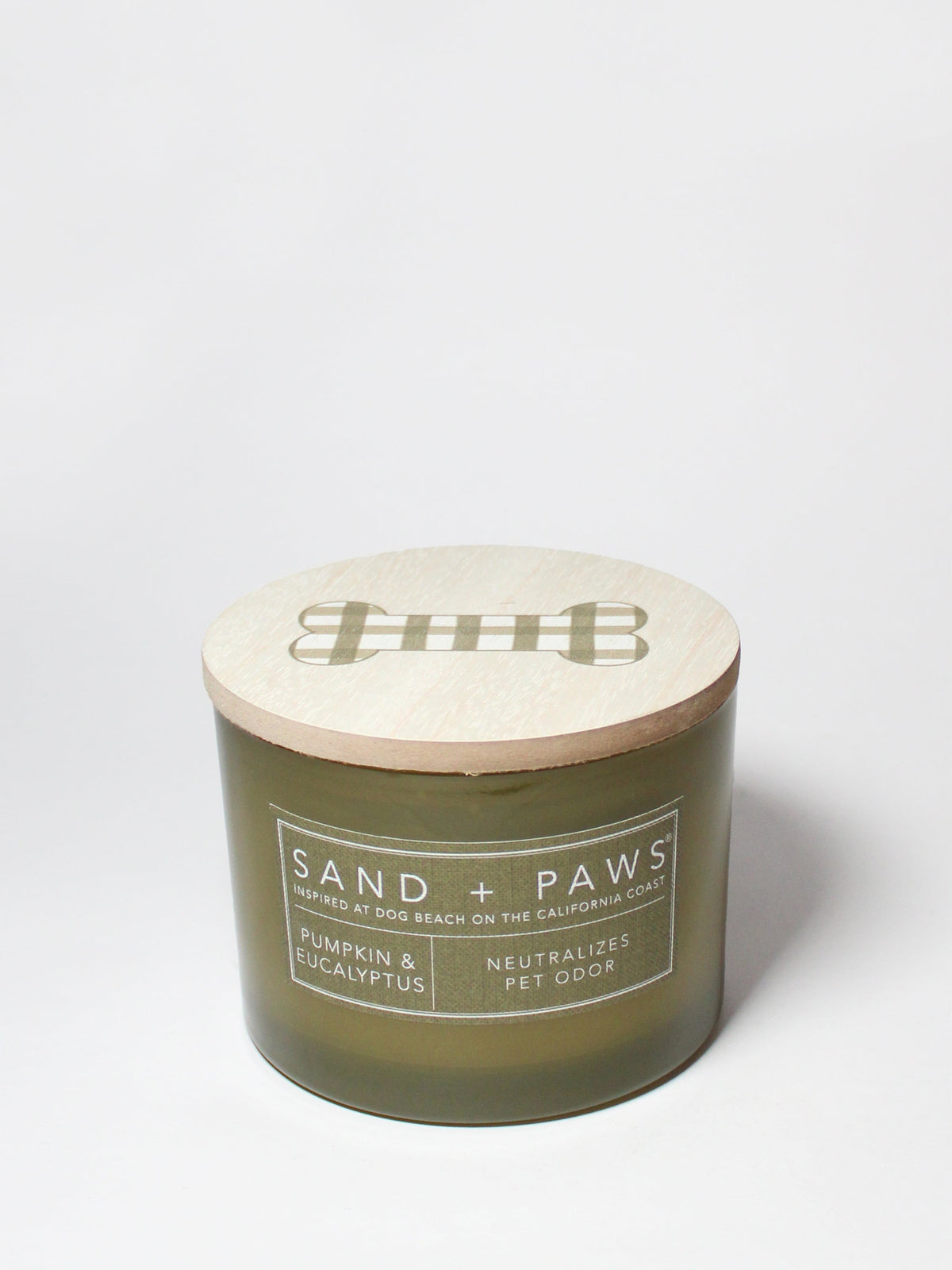 Sand + Paws Pumpkin & Eucalyptus Cozy 12 oz scented candle