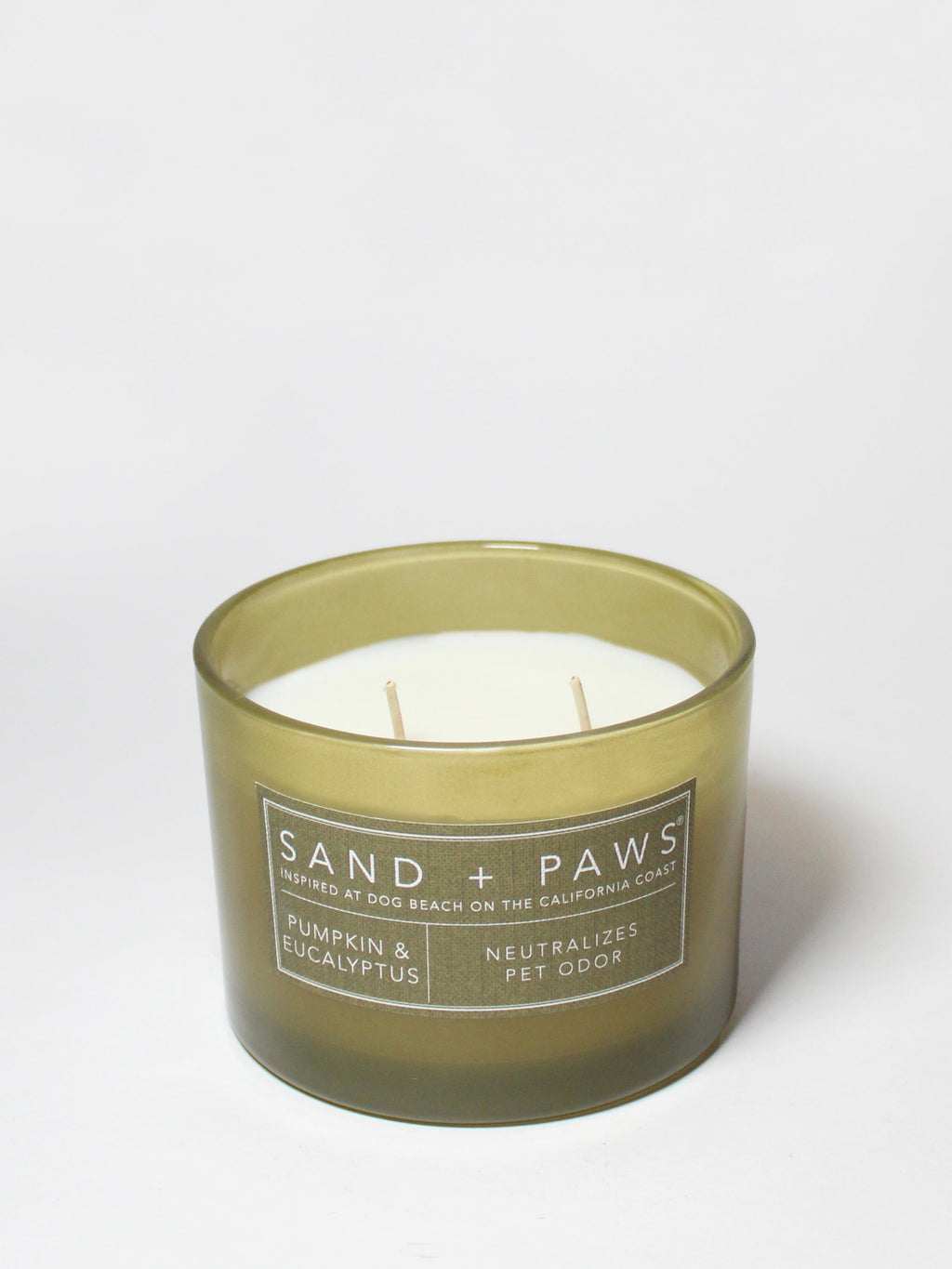 Sand + Paws Pumpkin & Eucalyptus Cozy 12 oz scented candle