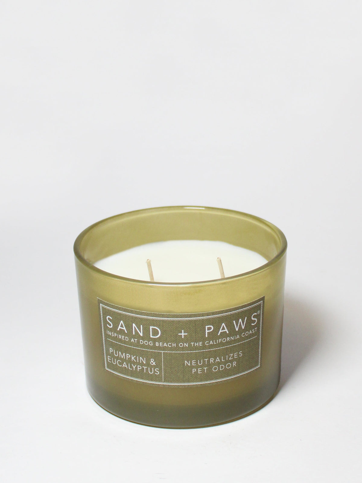 Sand + Paws Pumpkin & Eucalyptus Cozy 12 oz scented candle