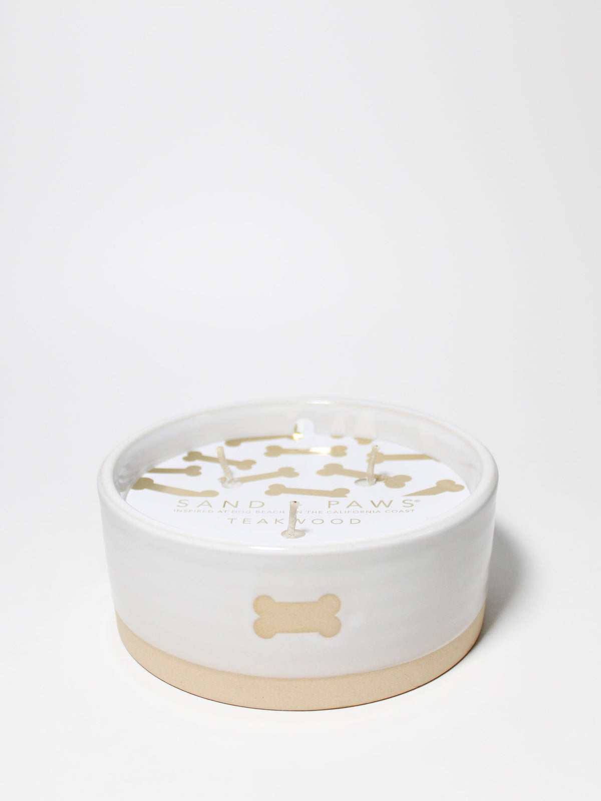 Sand + Paws Teakwood Cozy 12 oz scented candle