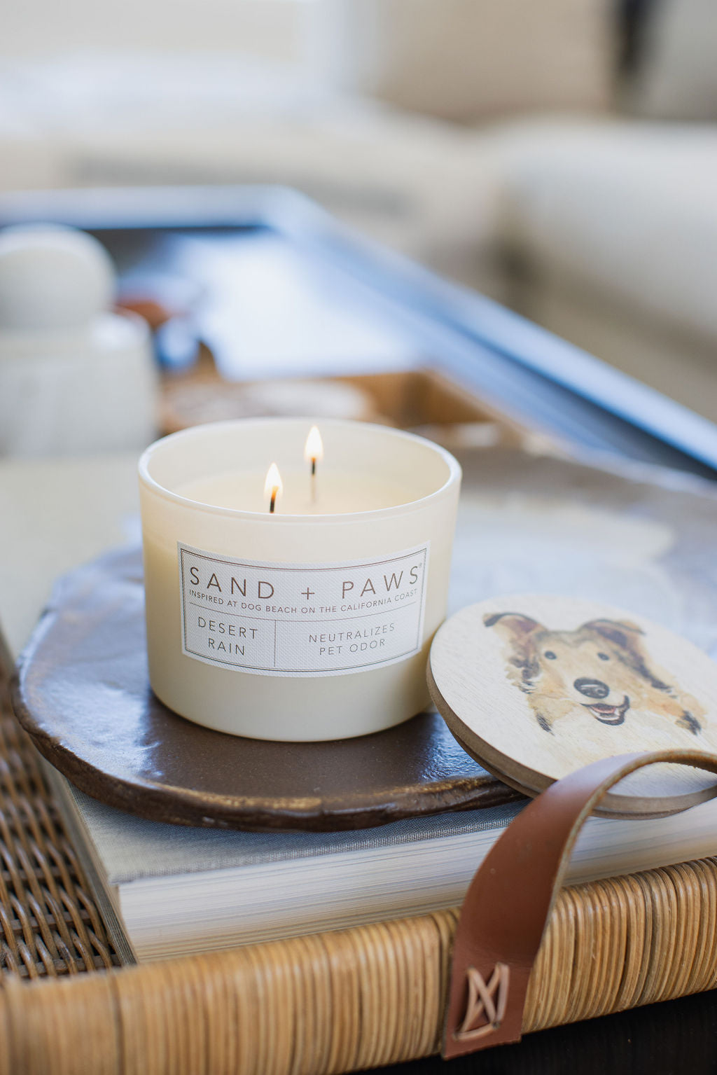 Sand + Paws Desert Rain Cozy 12 oz scented candle