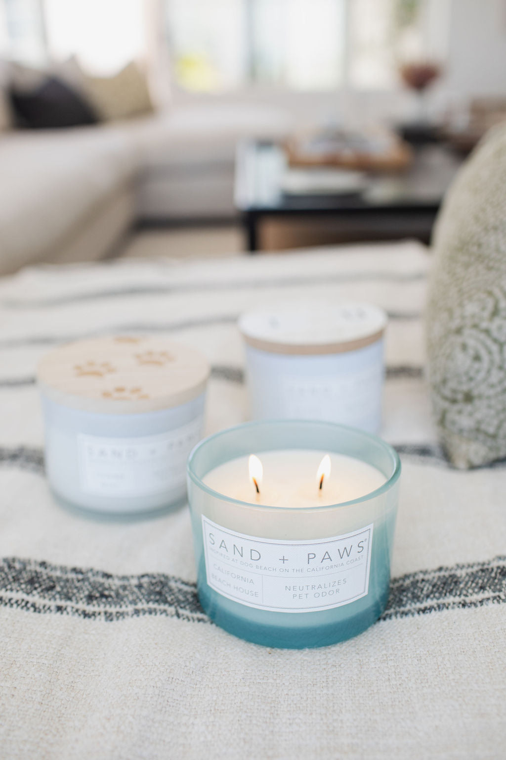 Sand + Paws California Beach House Cozy 12 oz scented candle