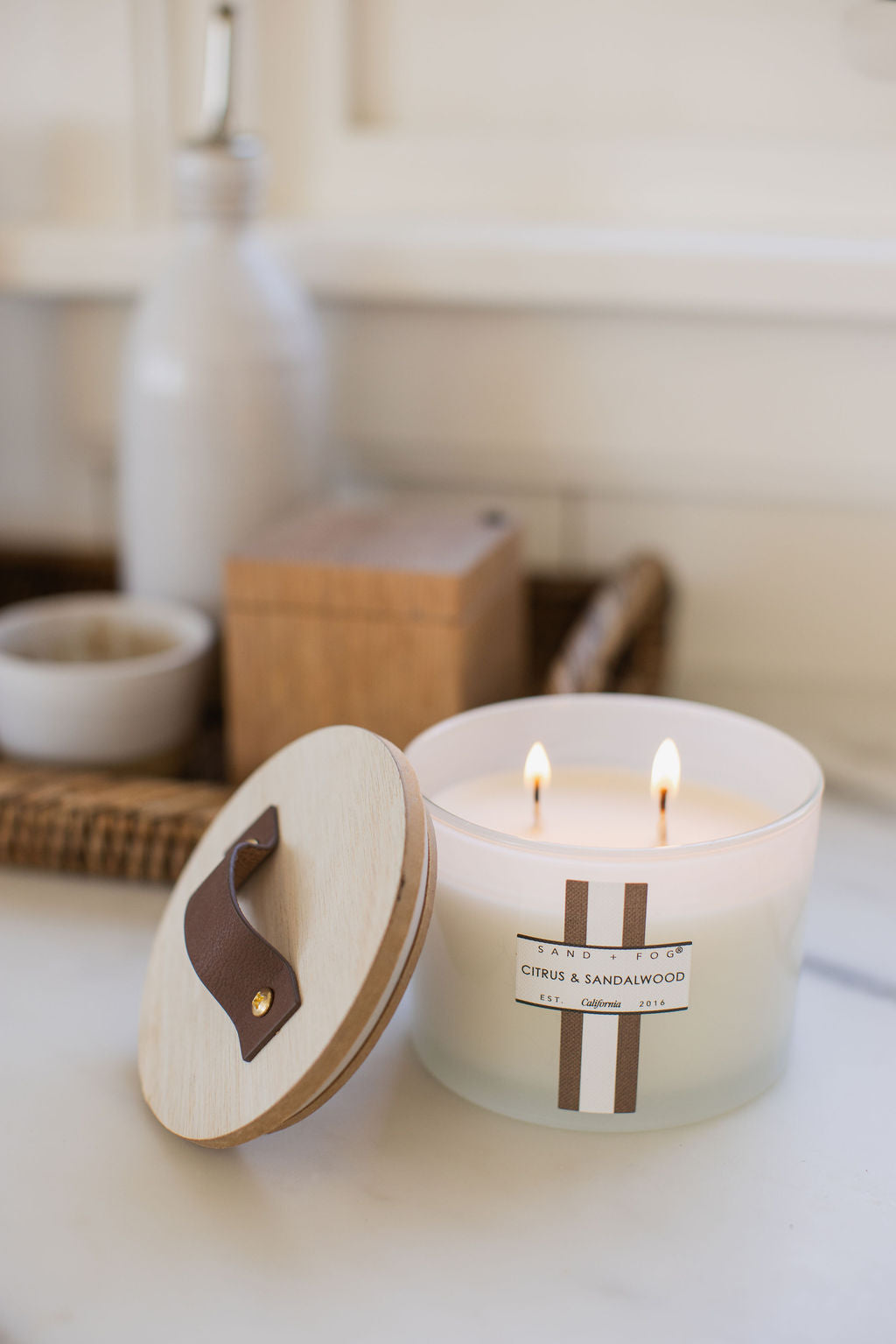 Citrus & Sandalwood Cozy 12 oz scented candle