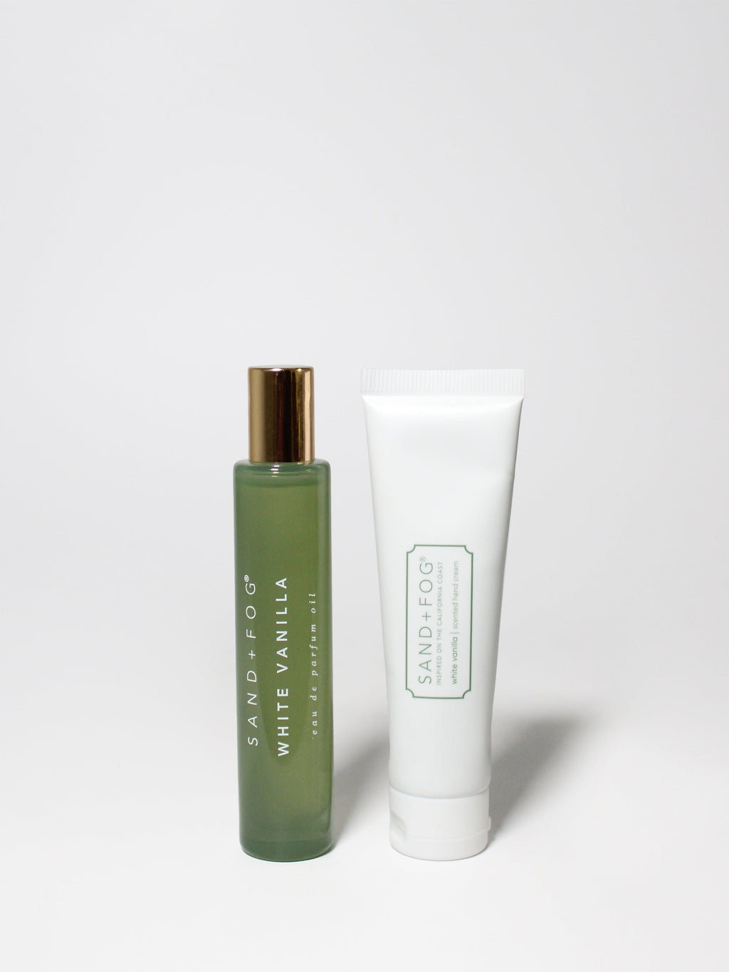 Hand Cream and Luxurious Perfume Oil Rollerball Set - White Vanilla
