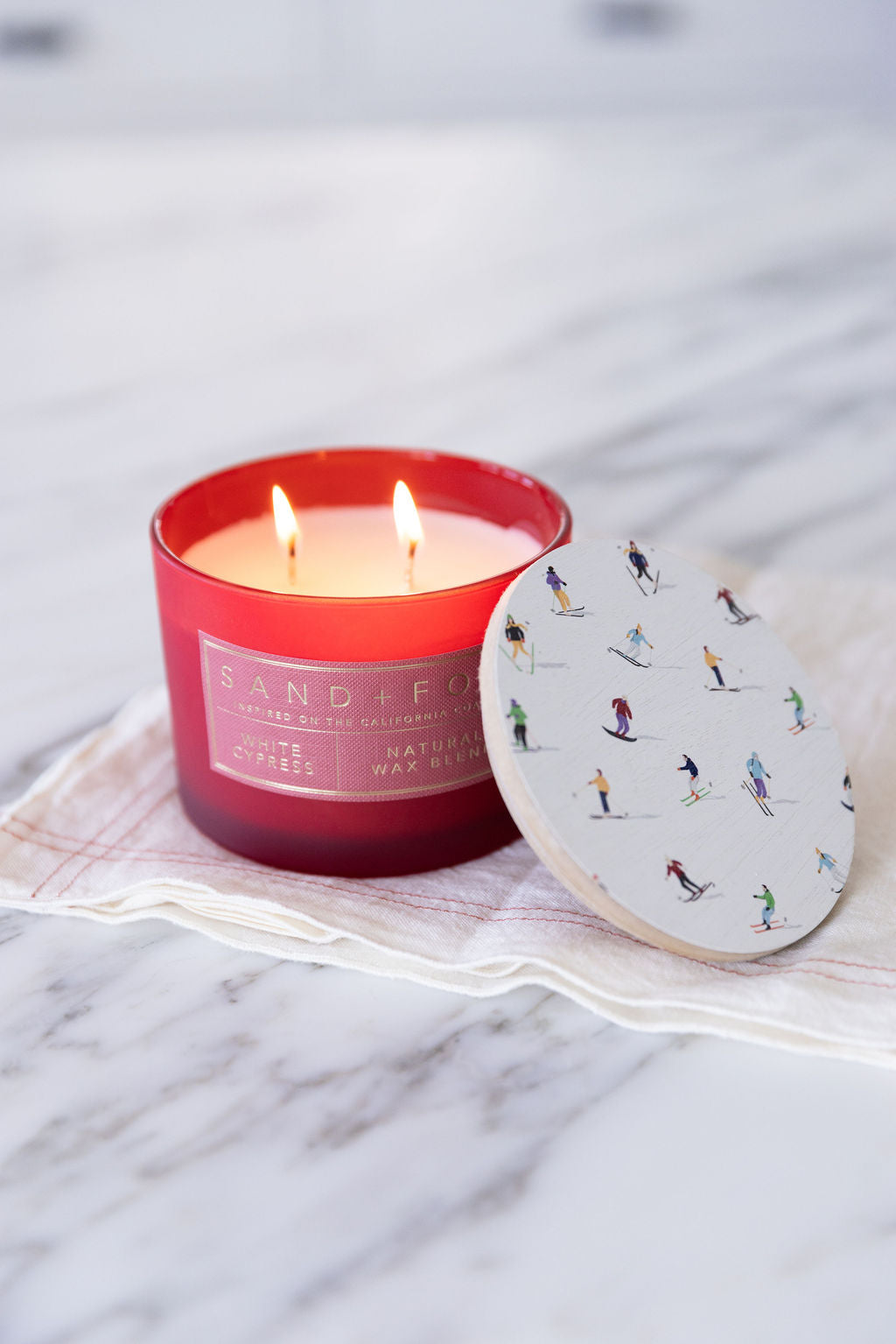 White Cypress Cozy 12 oz scented candle