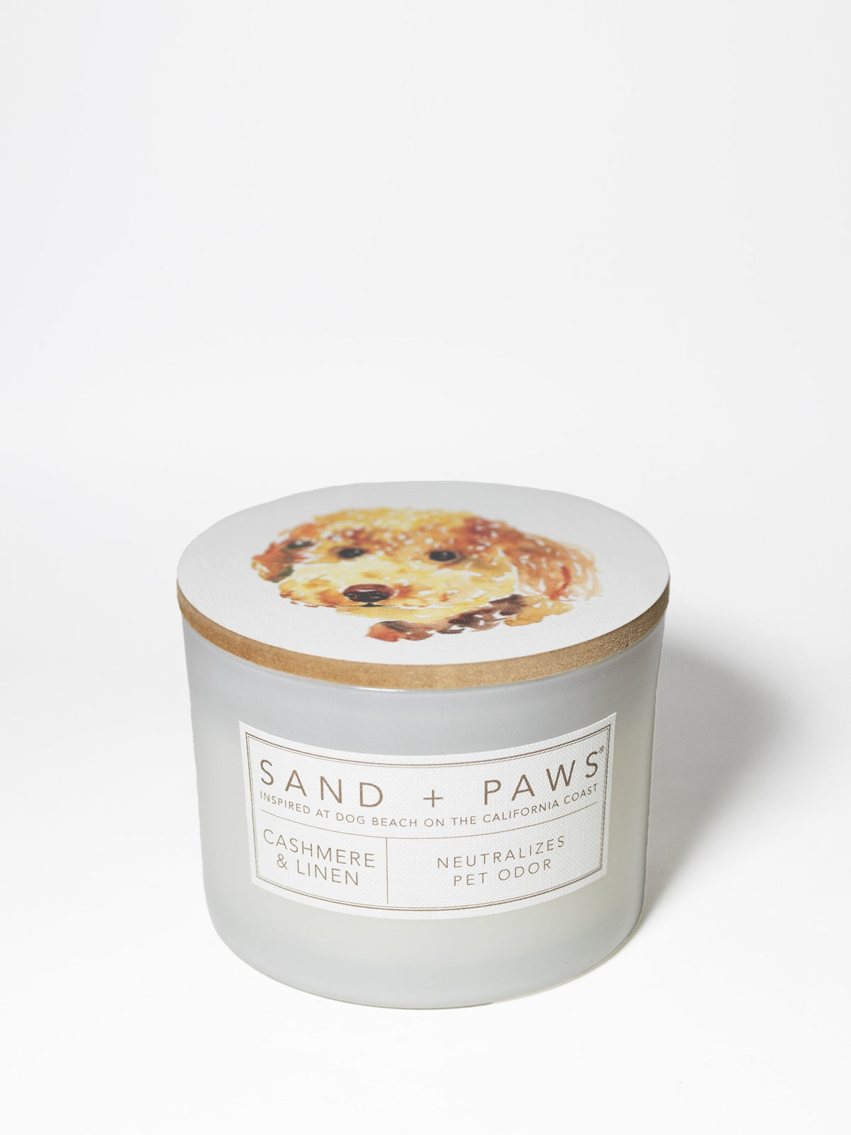 Sand + Paws Cashmere & Linen Cozy 12 oz scented candle