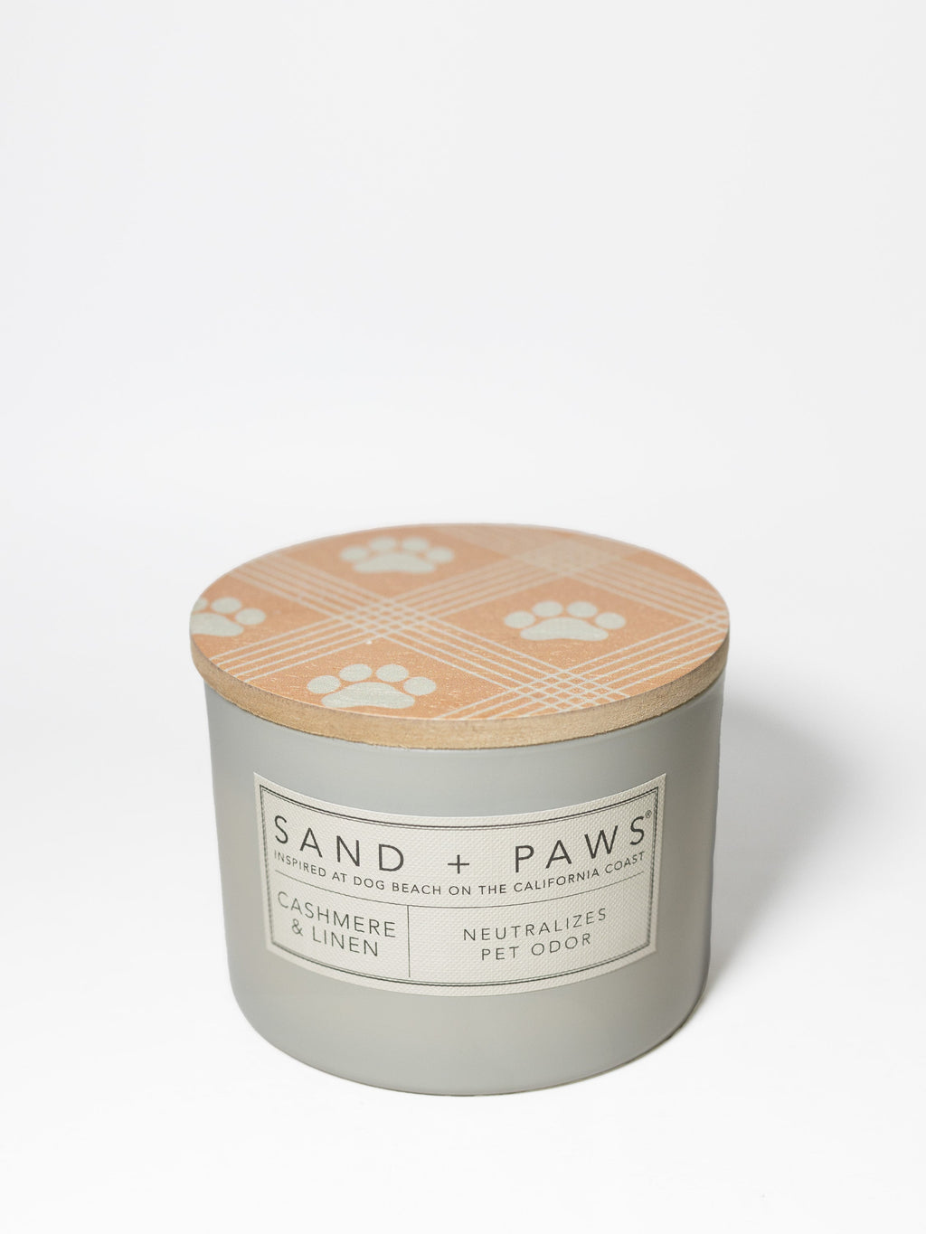 Sand + Paws Cashmere & Linen Cozy 12 oz scented candle