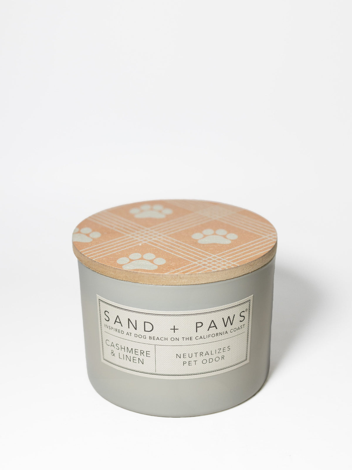 Sand + Paws Cashmere & Linen Cozy 12 oz scented candle