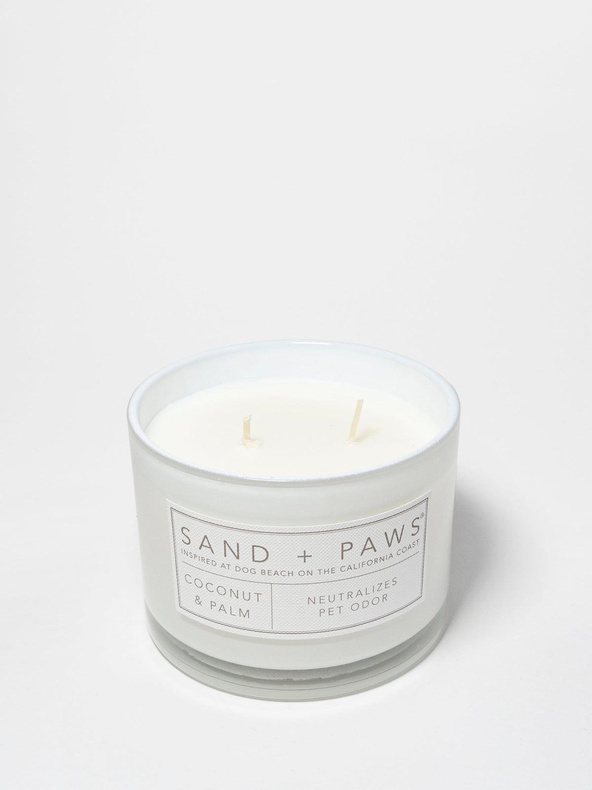 Sand + Paws Coconut & Palm Cozy 12 oz scented candle