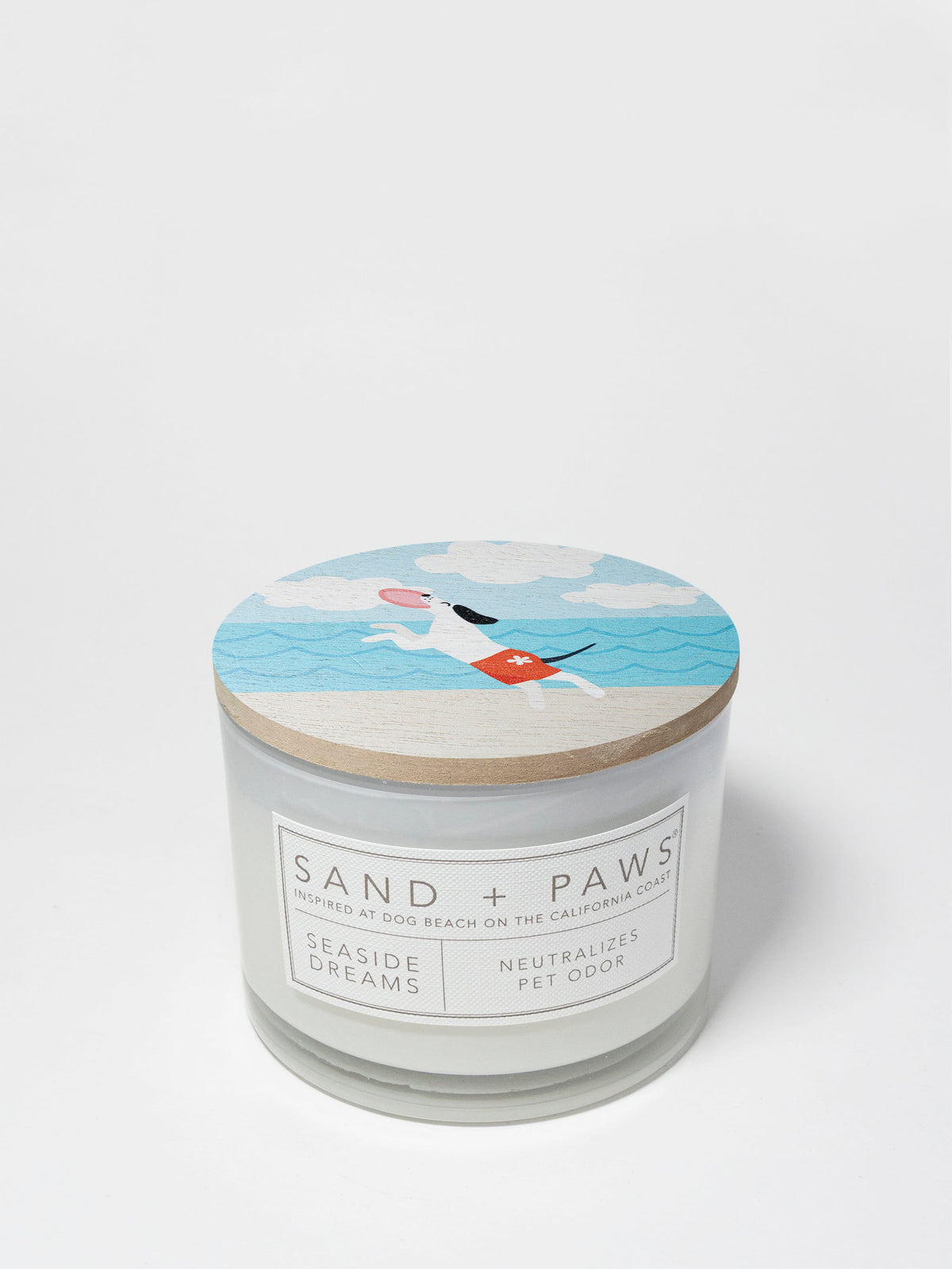Sand + Paws Seaside Dreams Cozy 12 oz scented candle