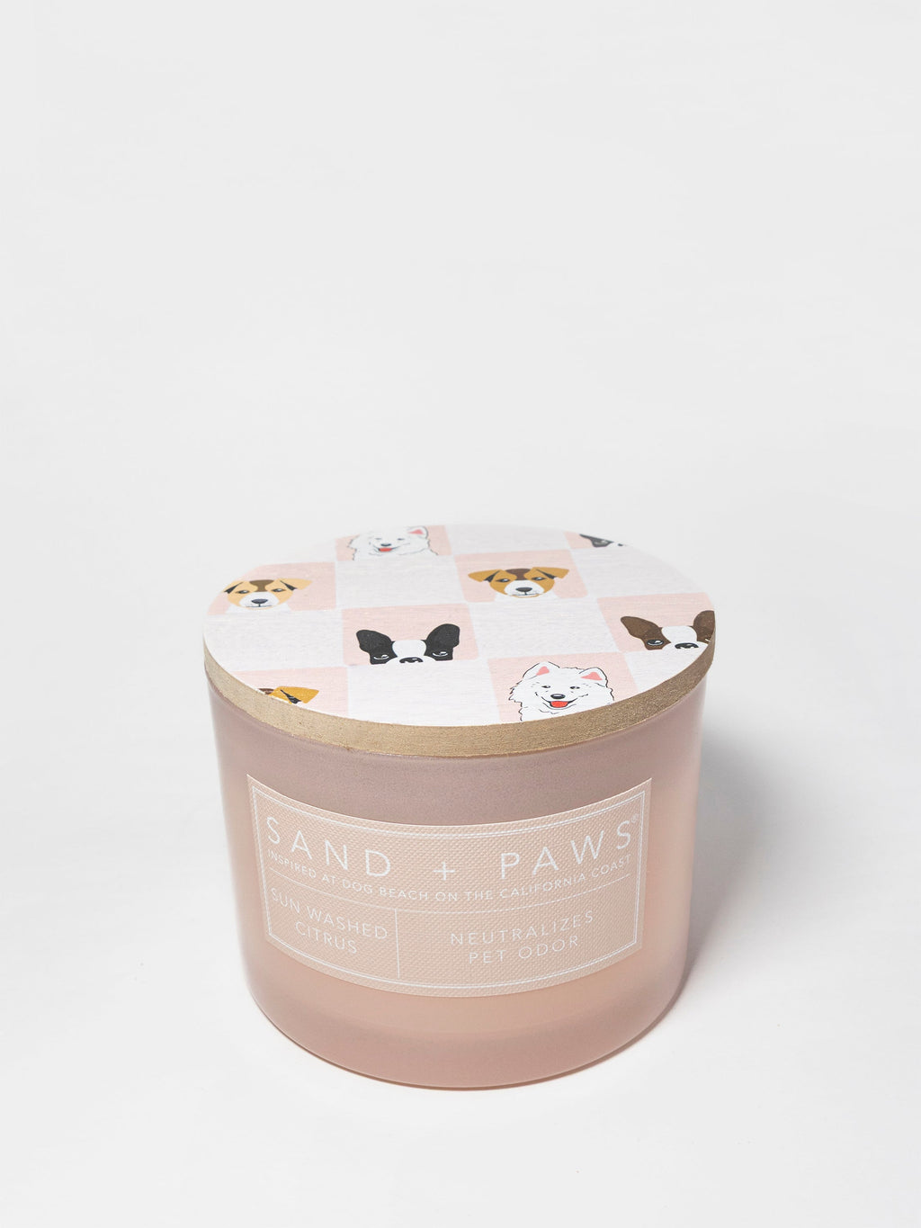 Sand + Paws Sun Washed Citrus Cozy 12 oz scented candle