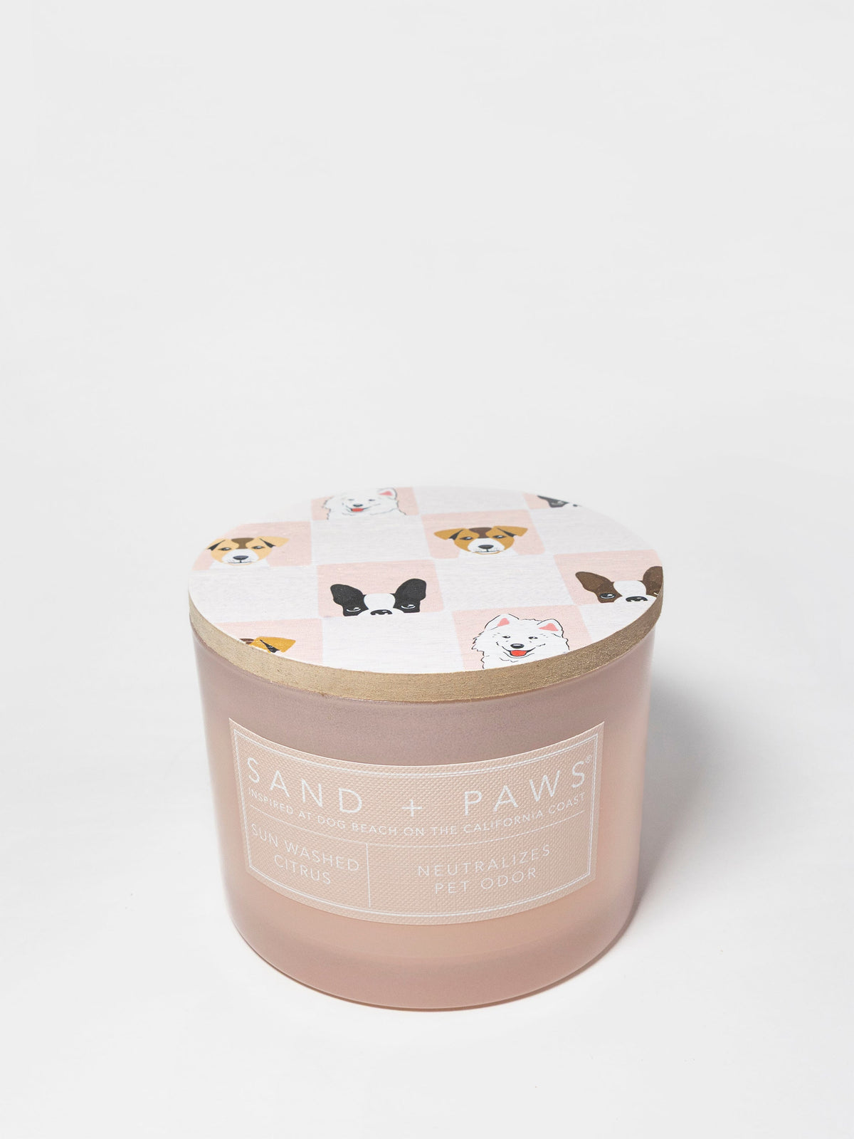 Sand + Paws Sun Washed Citrus Cozy 12 oz scented candle