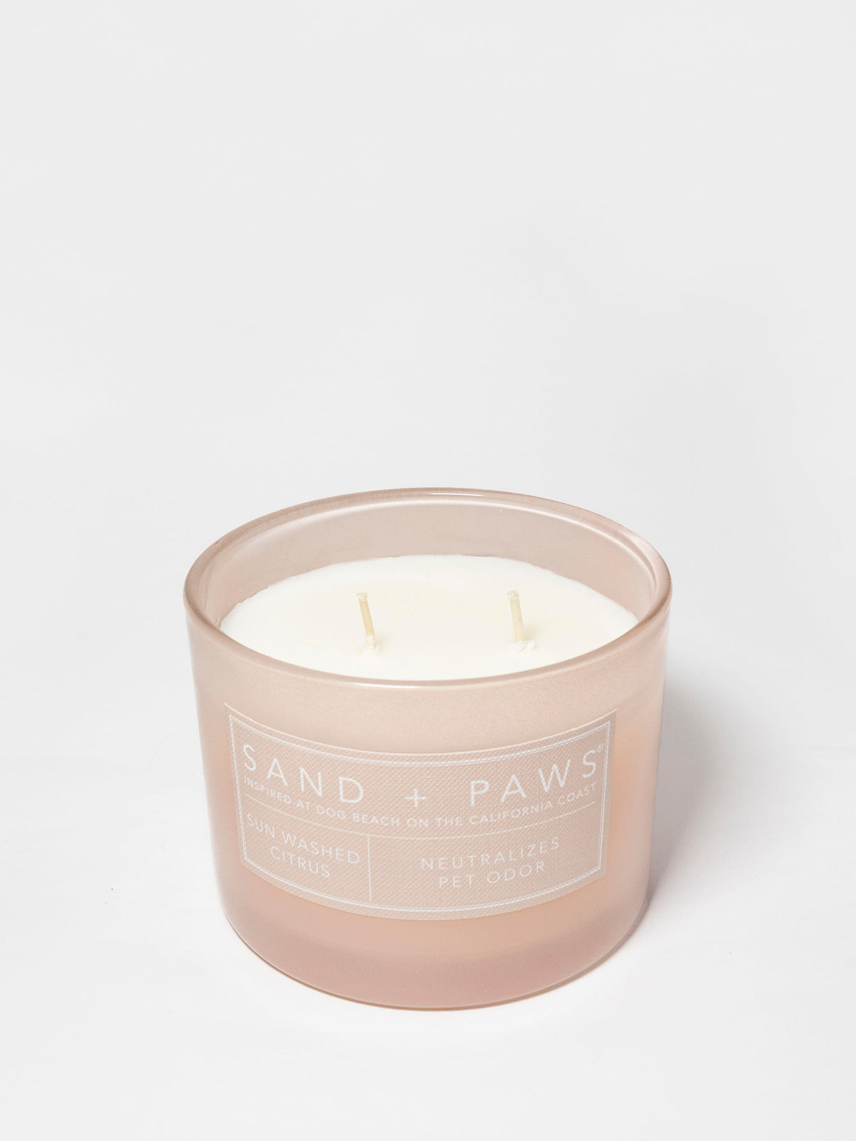 Sand + Paws Sun Washed Citrus Cozy 12 oz scented candle
