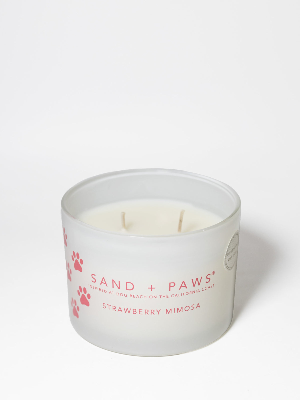 Sand + Paws Strawberry Mimosa Cozy 12 oz scented candle