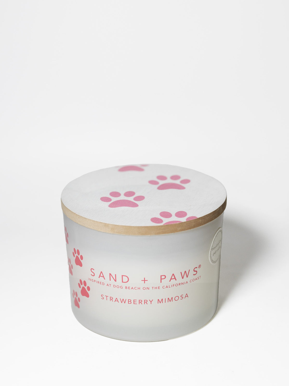 Sand + Paws Strawberry Mimosa Cozy 12 oz scented candle