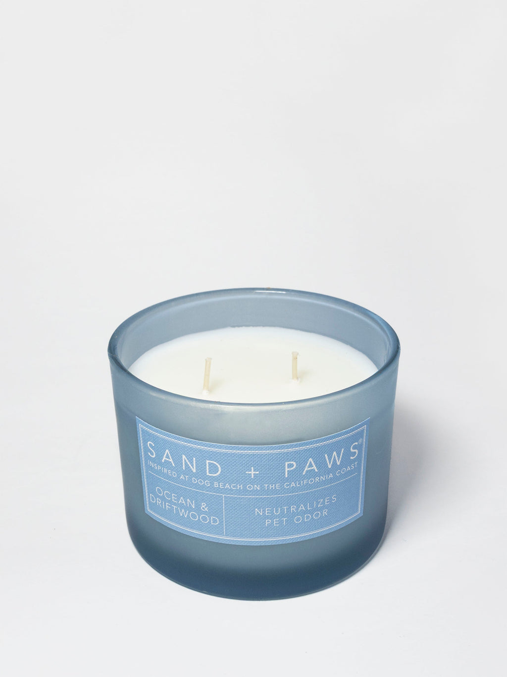 Sand + Paws Ocean & Driftwood Cozy 12 oz scented candle