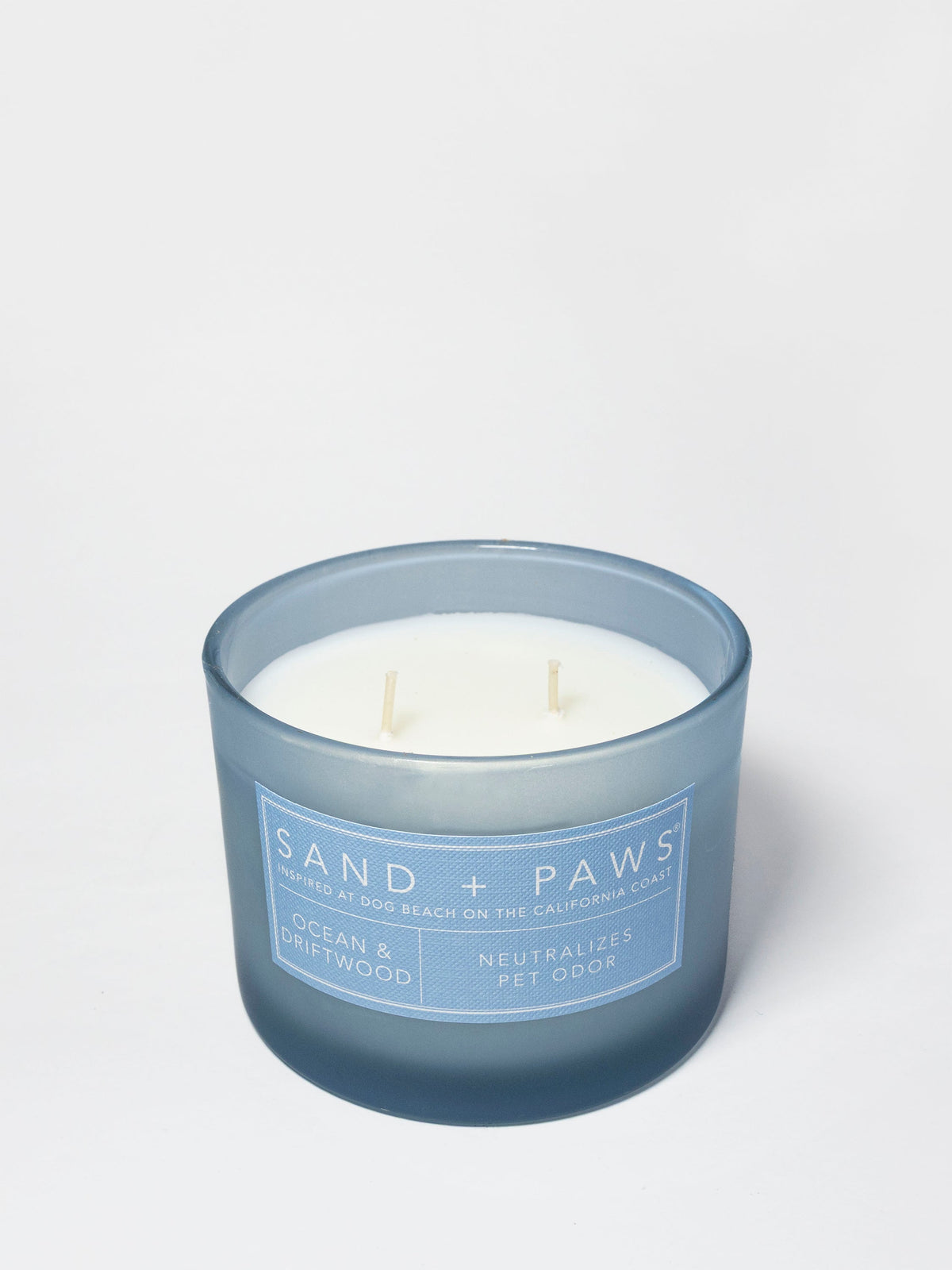 Sand + Paws Ocean & Driftwood Cozy 12 oz scented candle