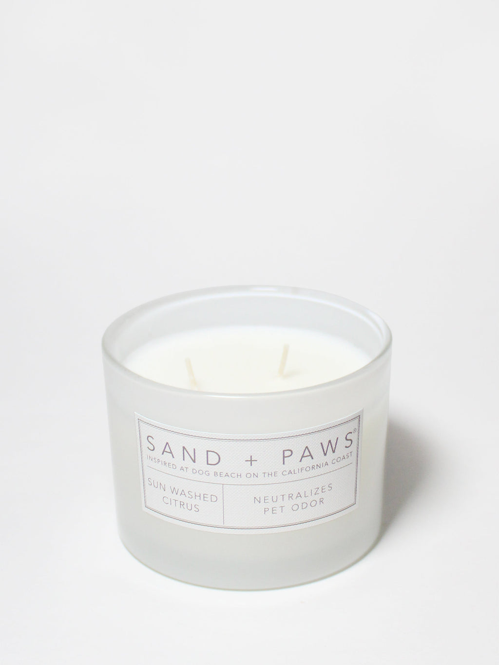 Sand + Paws Sun Washed Citrus Cozy 12 oz scented candle